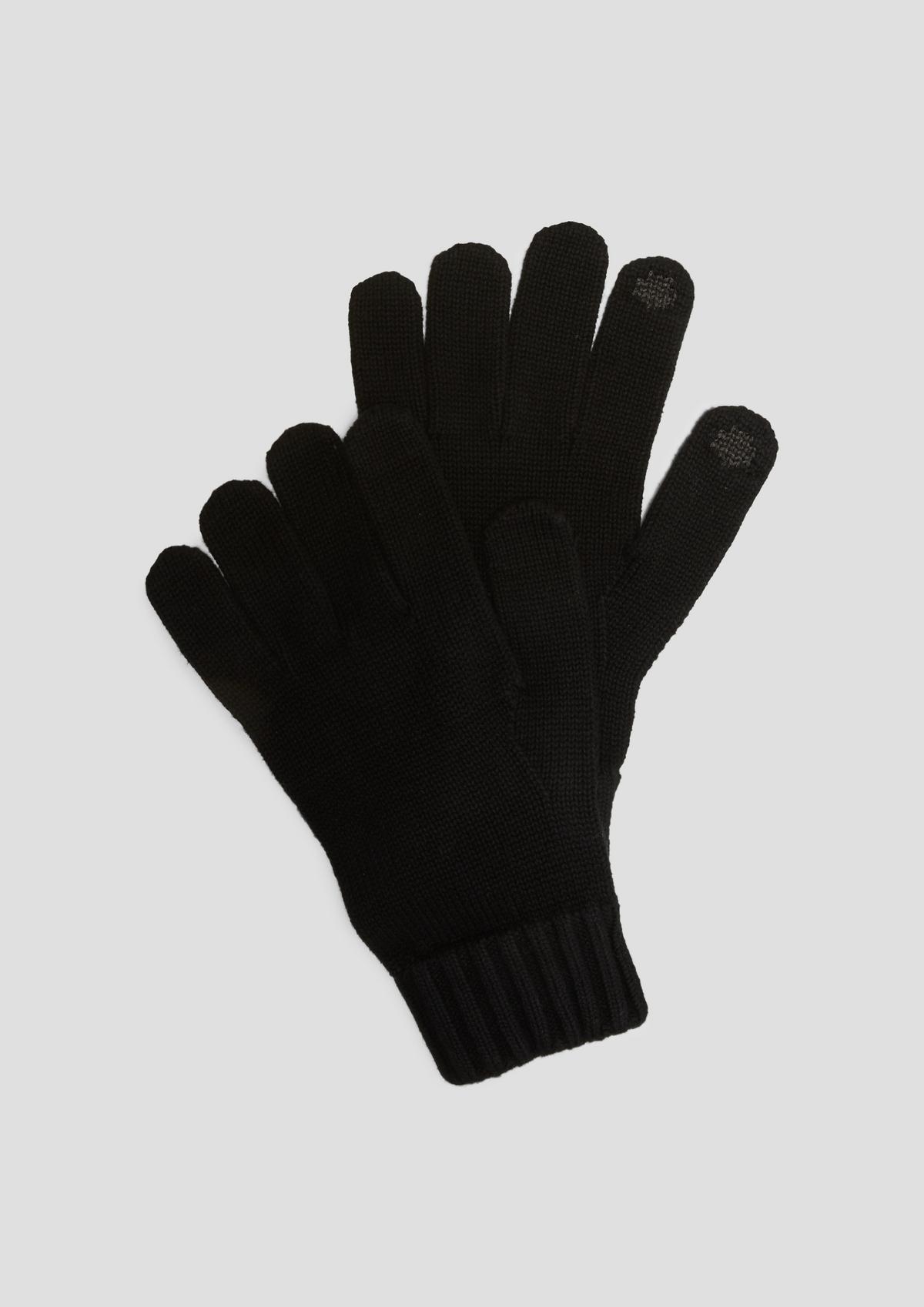 Knit cotton gloves