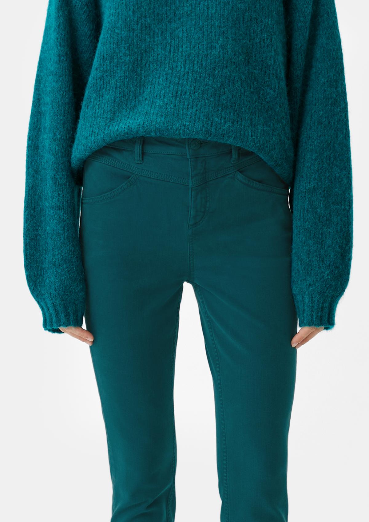 comma Super skinny: cotton blend twill trousers