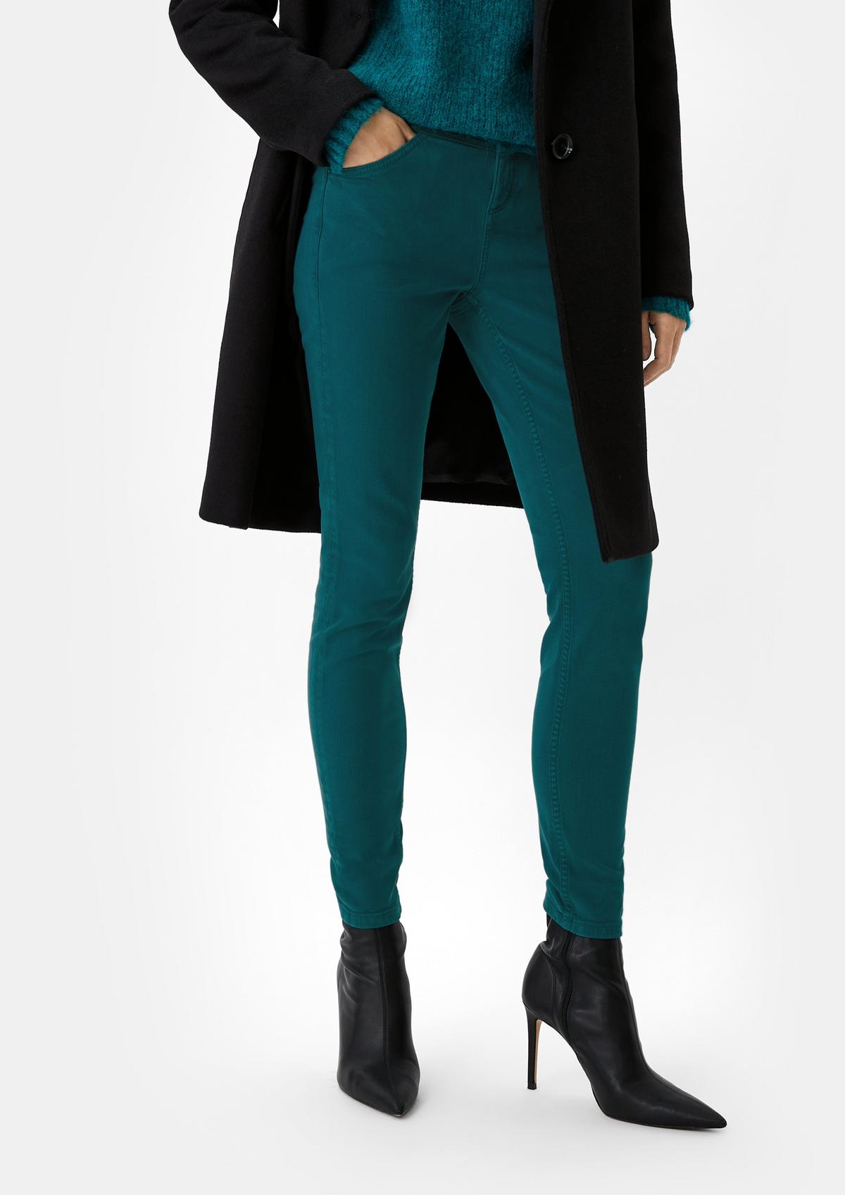 comma Super Skinny: pantalon en toile de coton mélangé