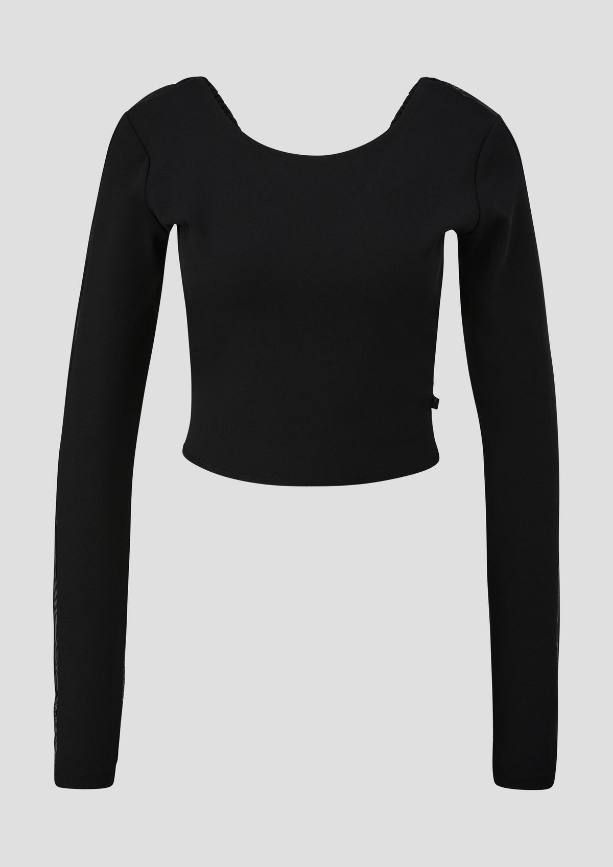 s.Oliver Cropped T-shirt with a back neckline | QS x ELIF