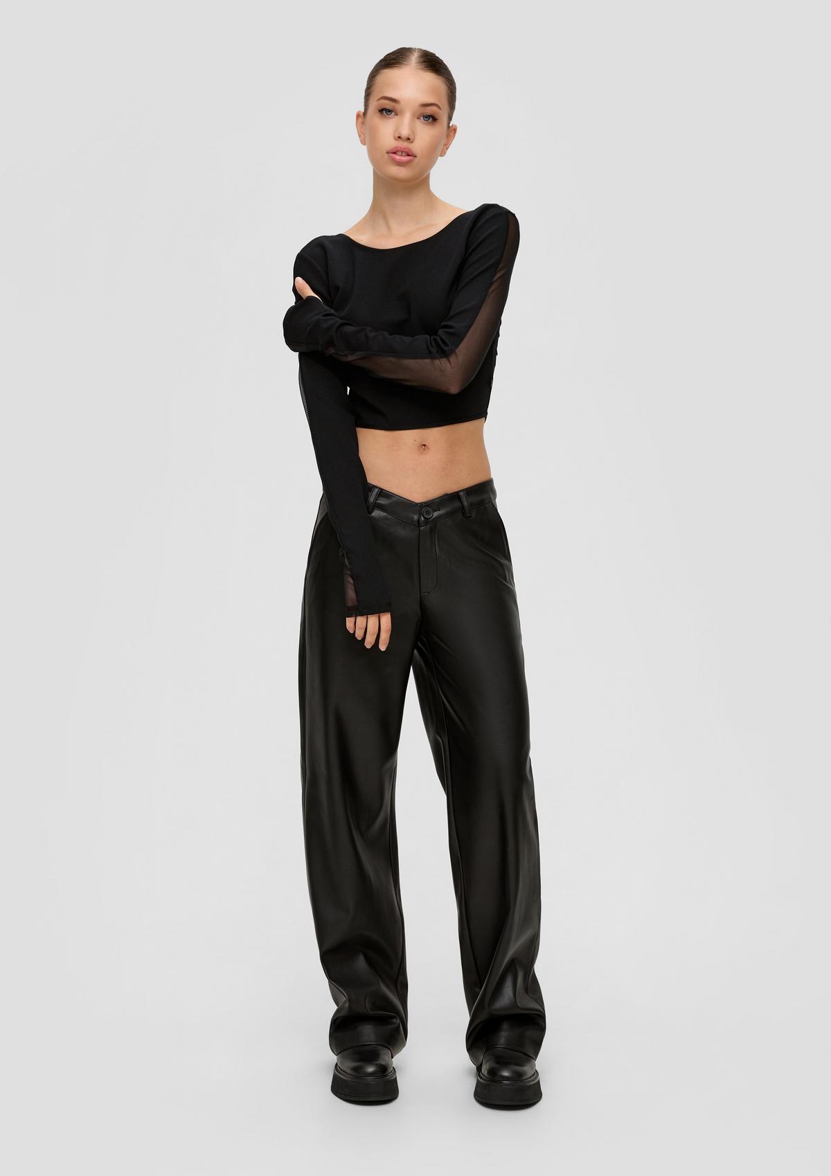 s.Oliver Cropped T-shirt with a back neckline | QS x ELIF