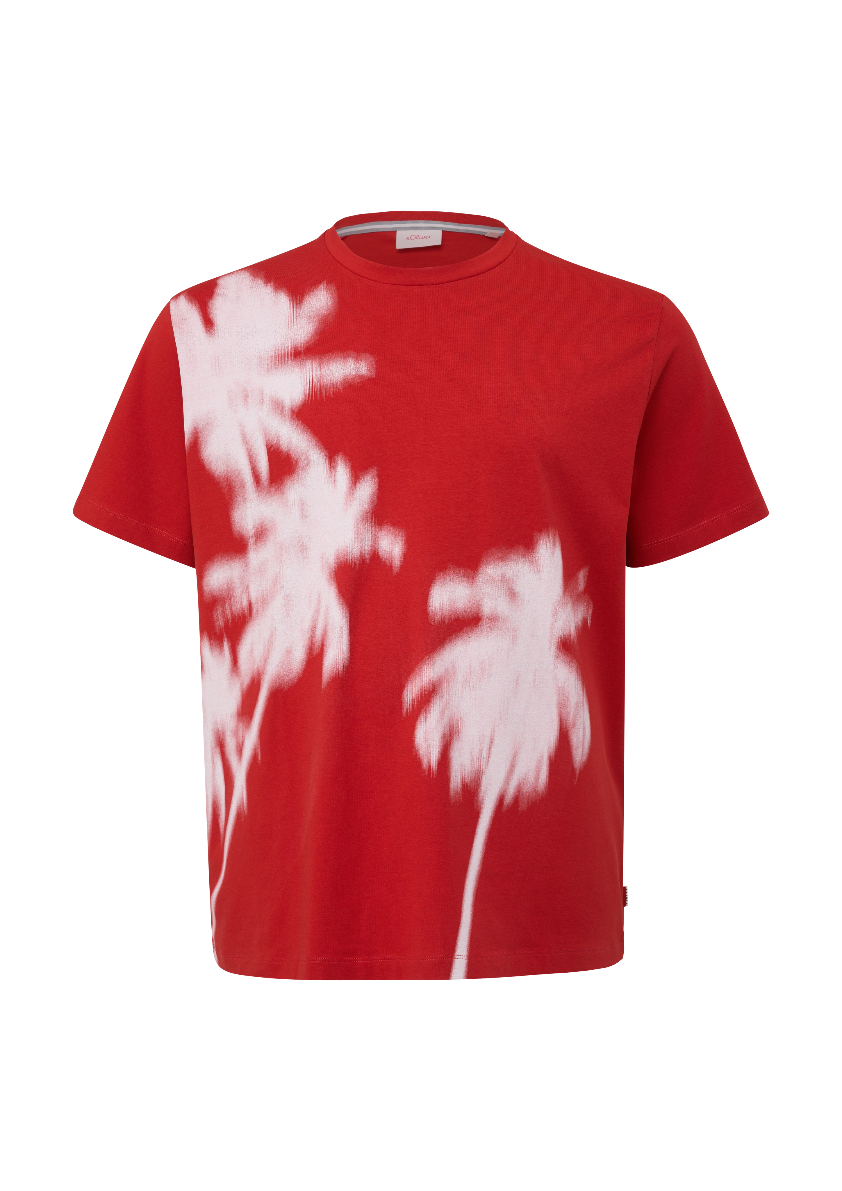 s.Oliver - T-Shirt mit Grafikprint, Herren, rot