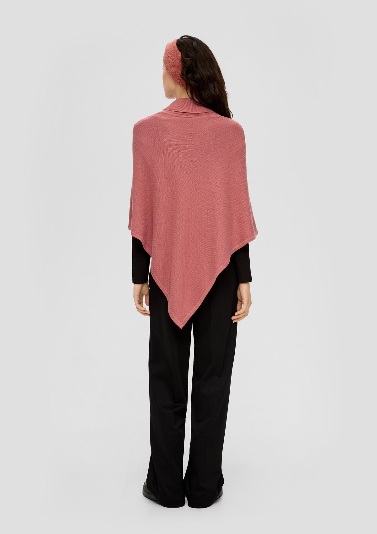 s.Oliver Viscose and cotton blend poncho