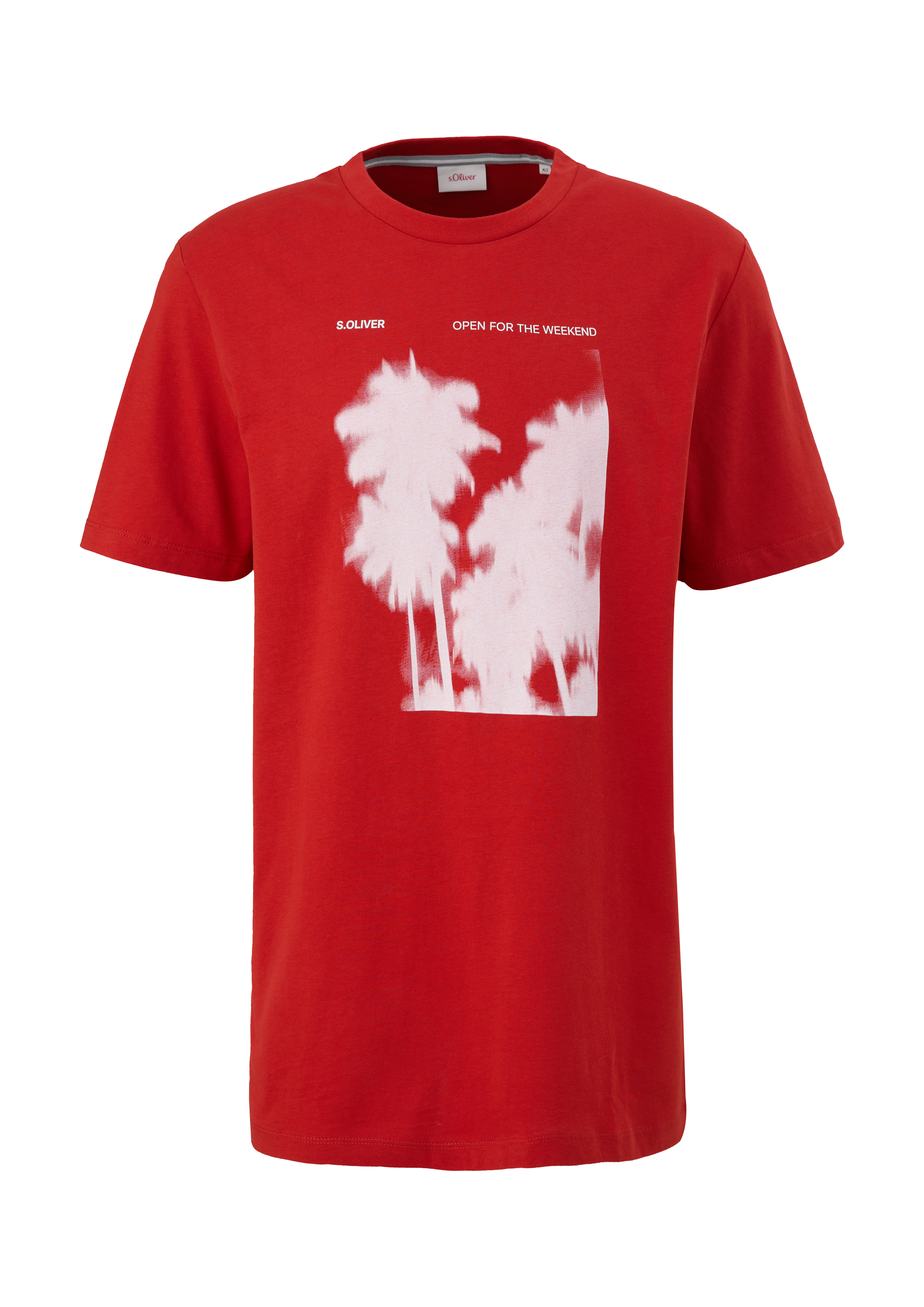 s.Oliver - T-Shirt mit Frontprint, Herren, rot