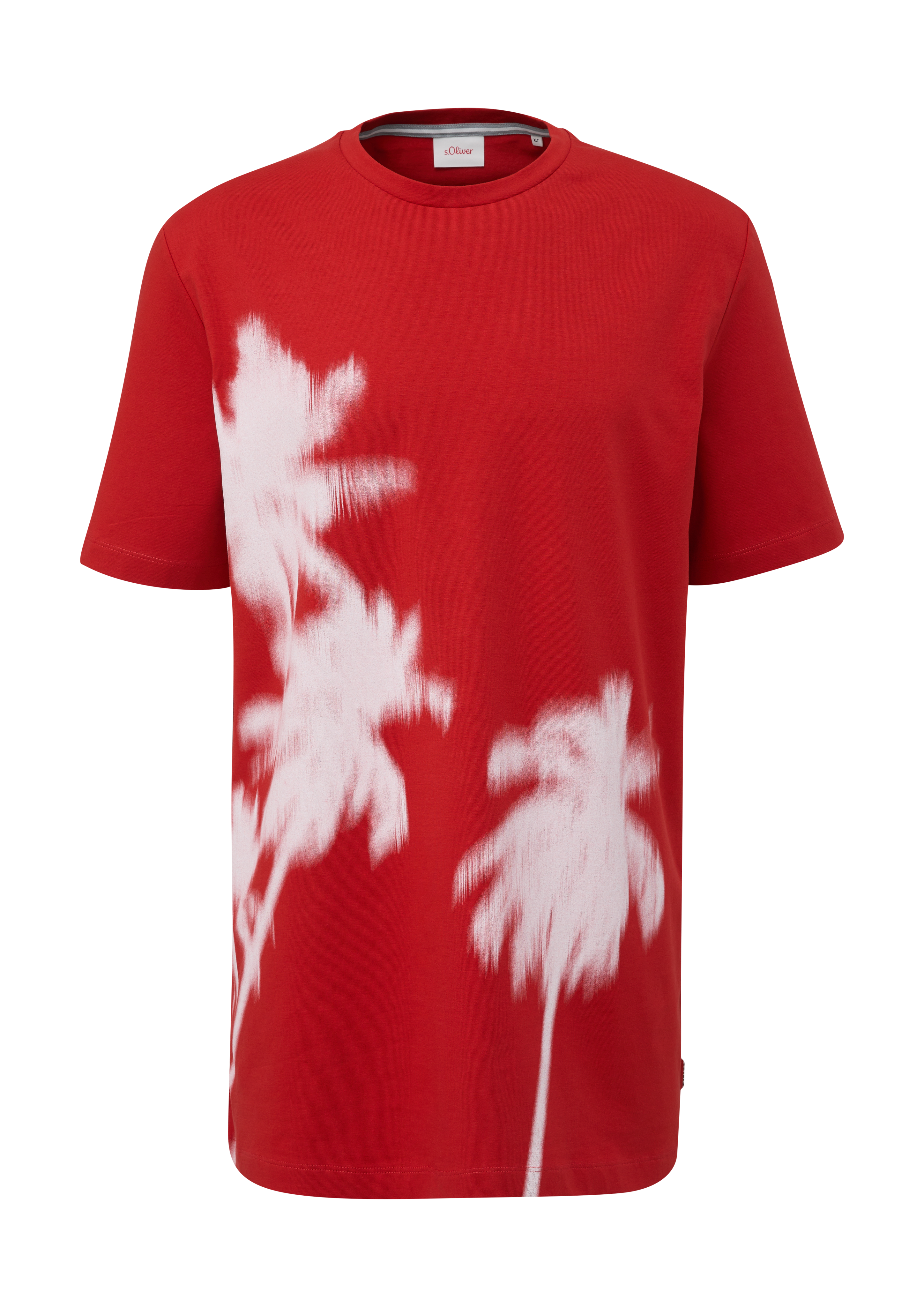 s.Oliver - T-Shirt aus Baumwollstretch, Herren, rot