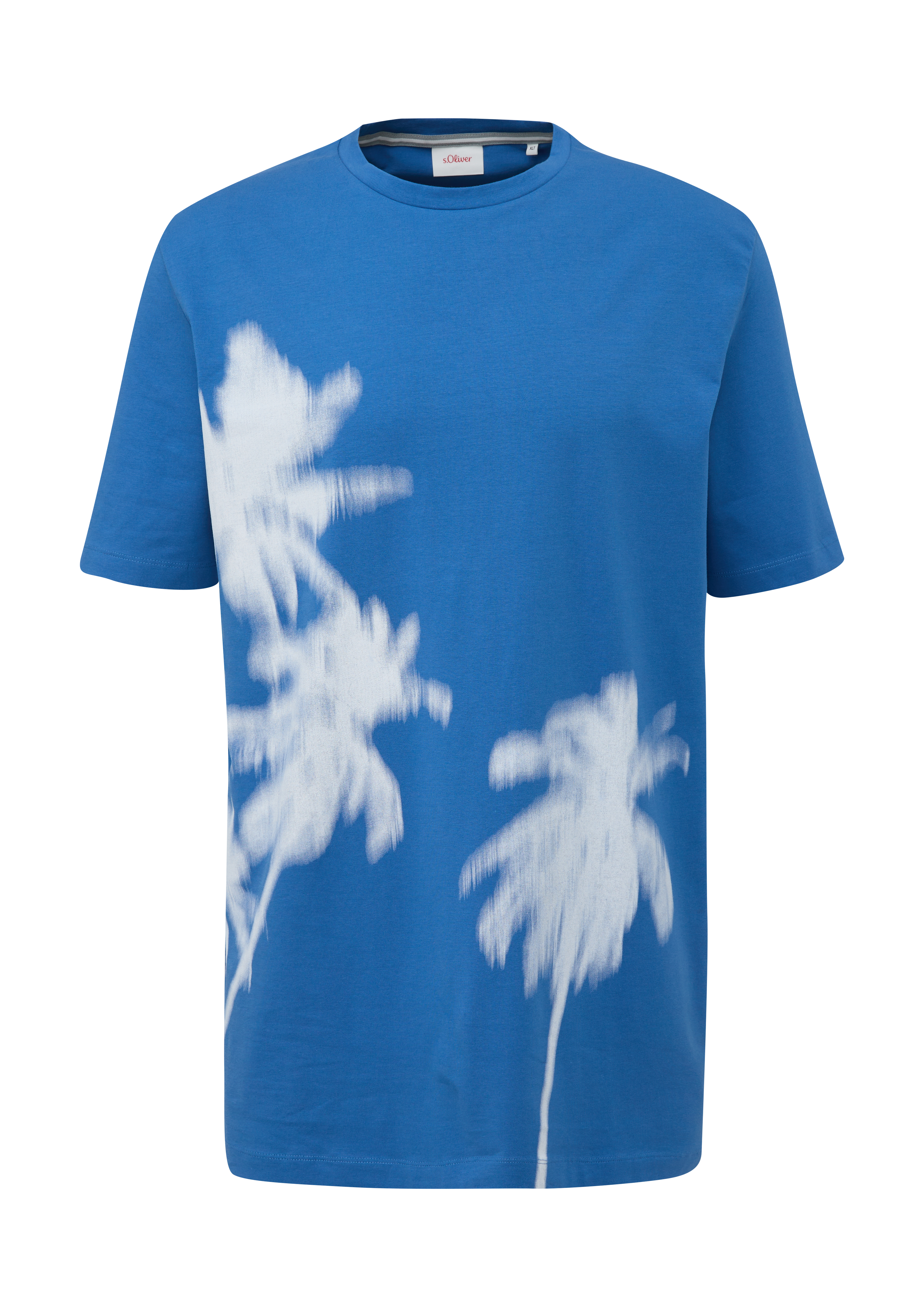 s.Oliver - T-Shirt aus Baumwollstretch, Herren, blau