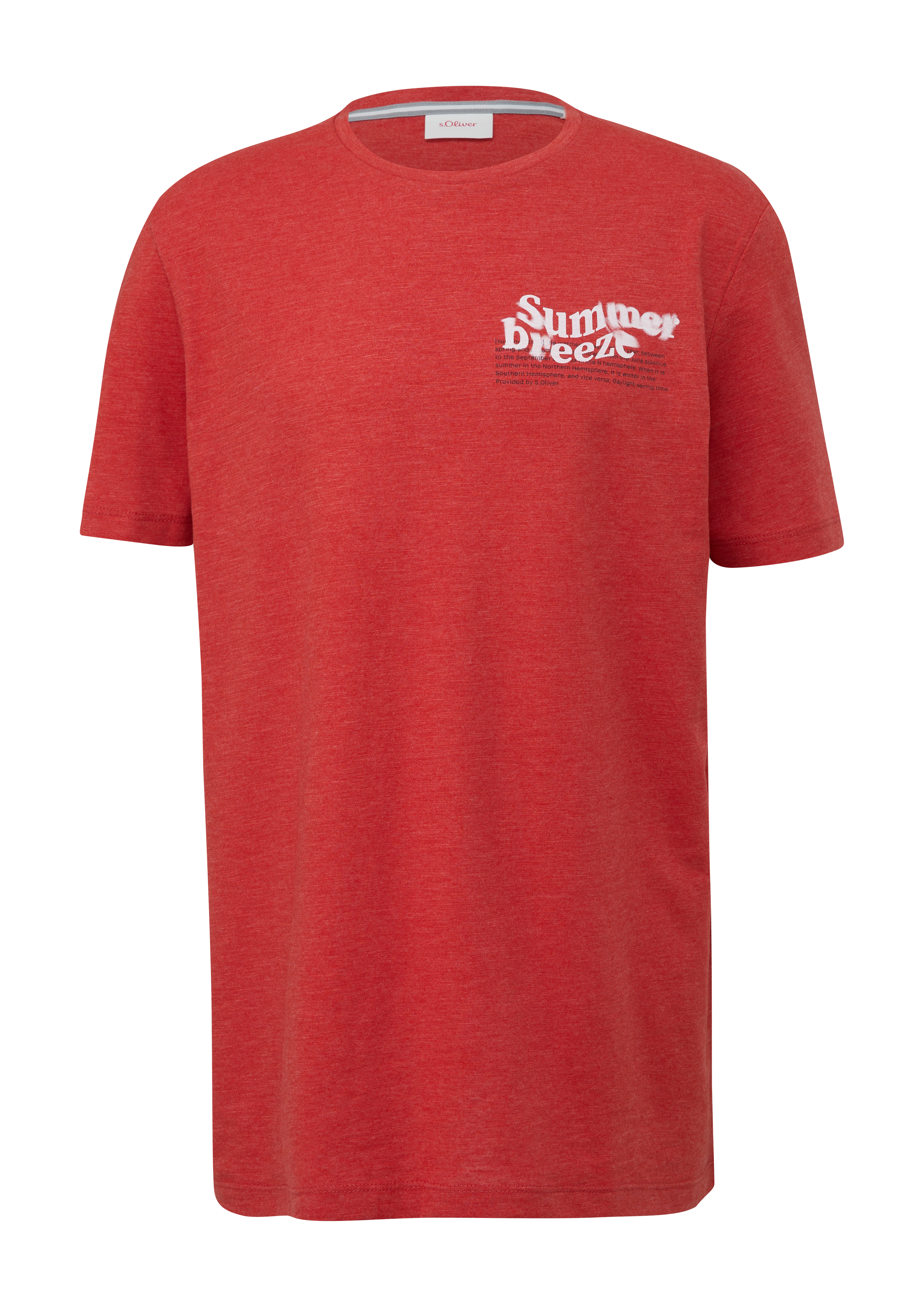 s.Oliver - T-Shirt aus Baumwollmix, Herren, rot