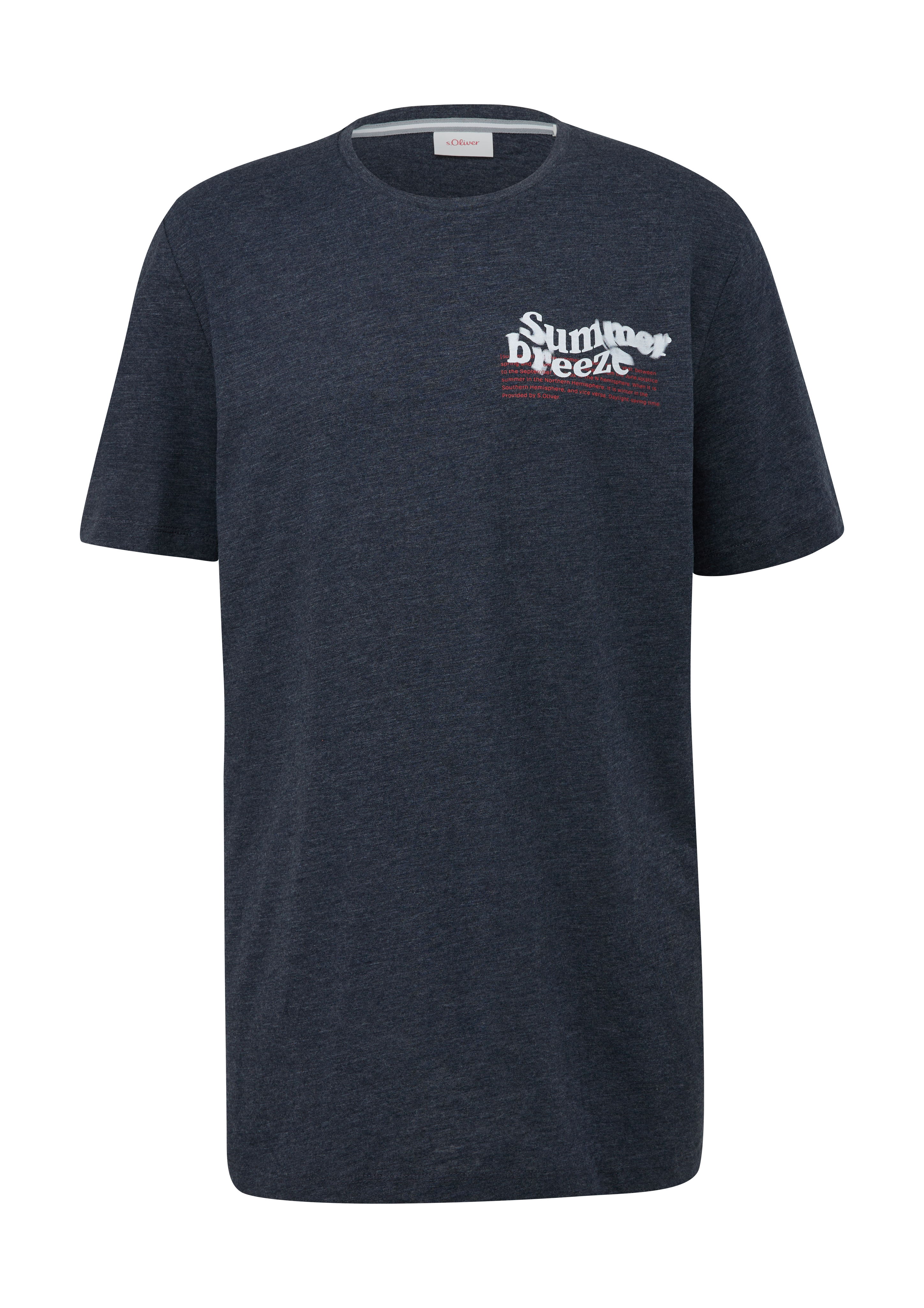 s.Oliver - T-Shirt aus Baumwollmix, Herren, blau