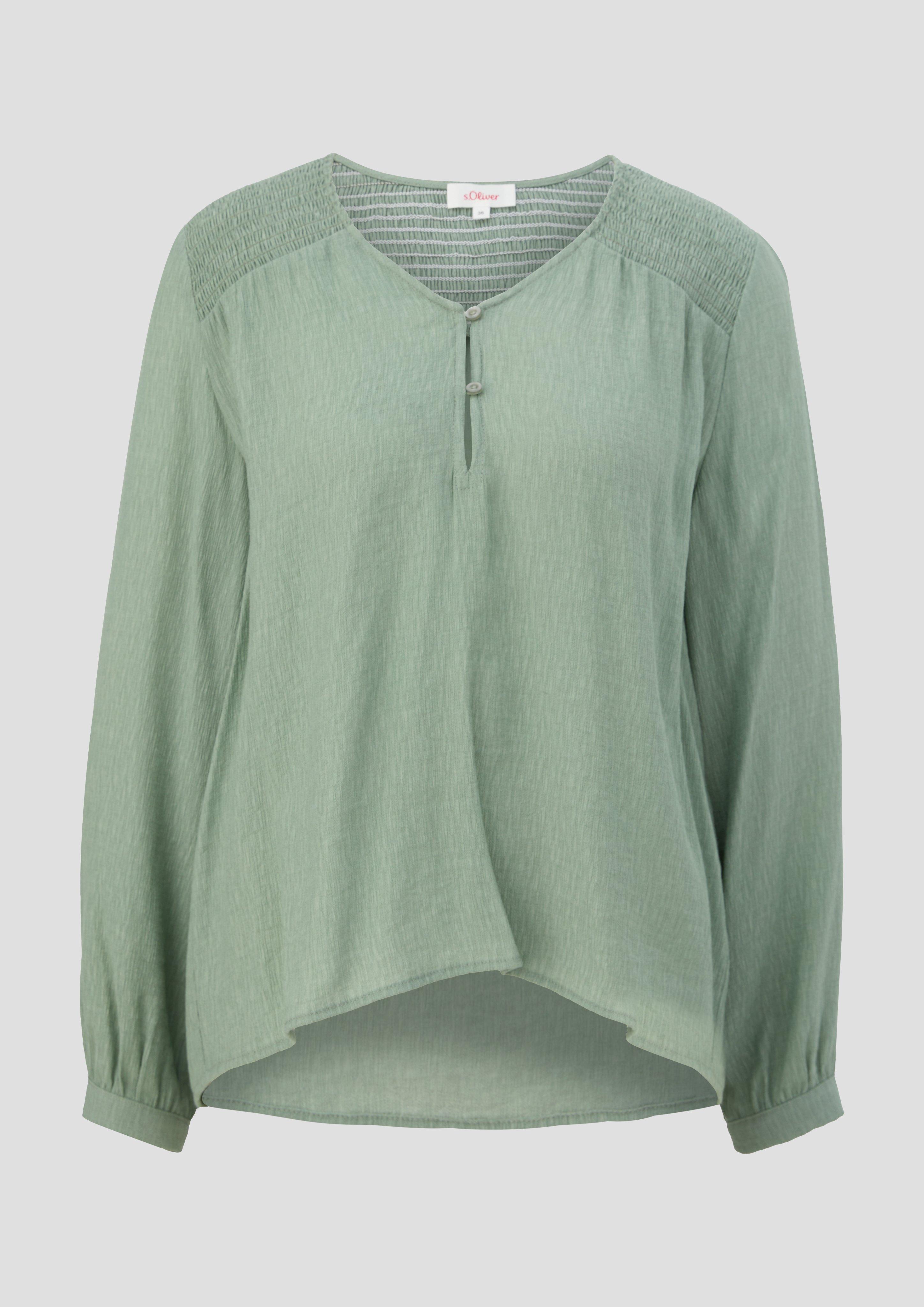 Thumbnail - s.Oliver - Bluse mit gesmokten Details, Damen, grün