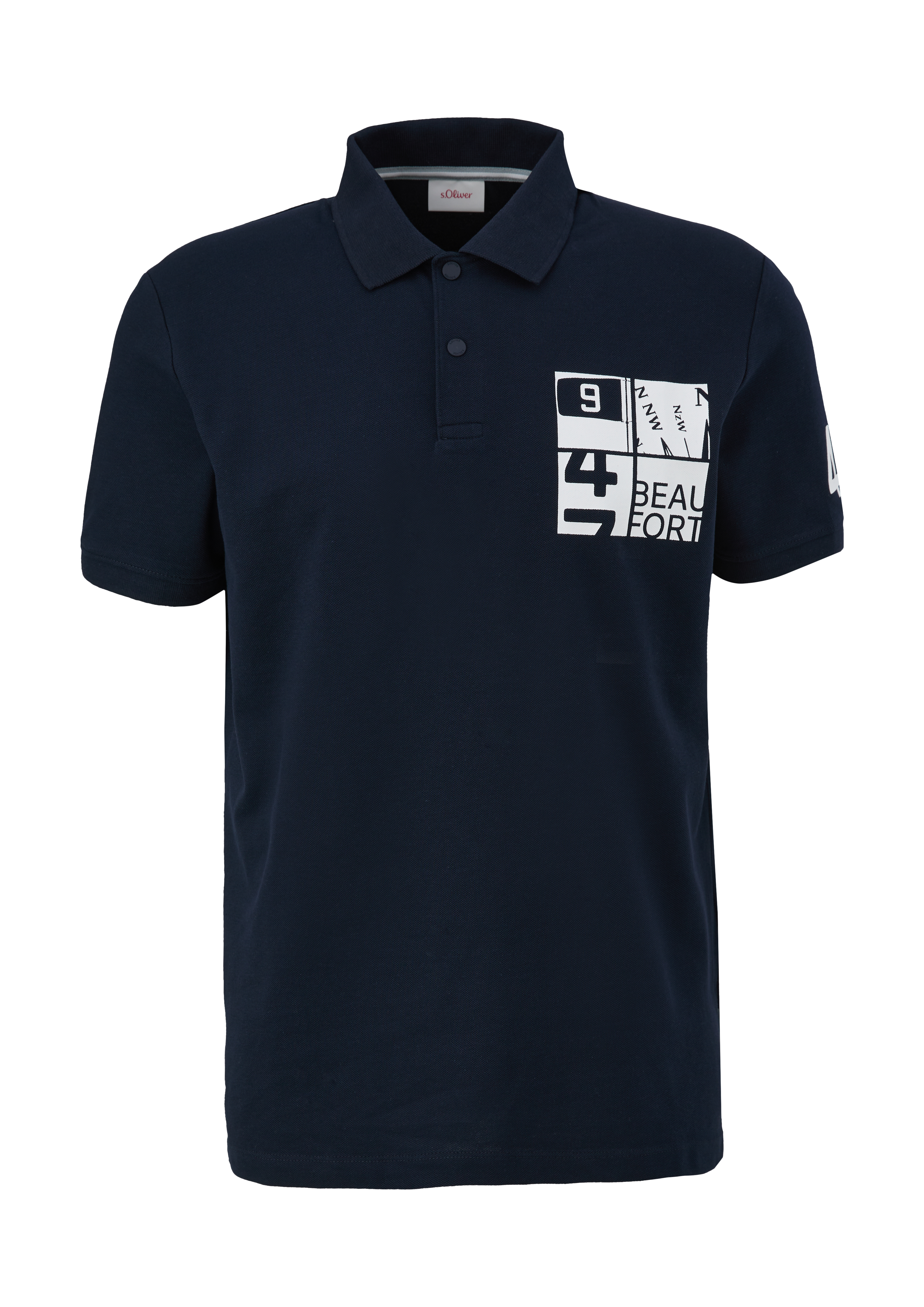 s.Oliver - Poloshirt aus Baumwollstretch, Herren, blau