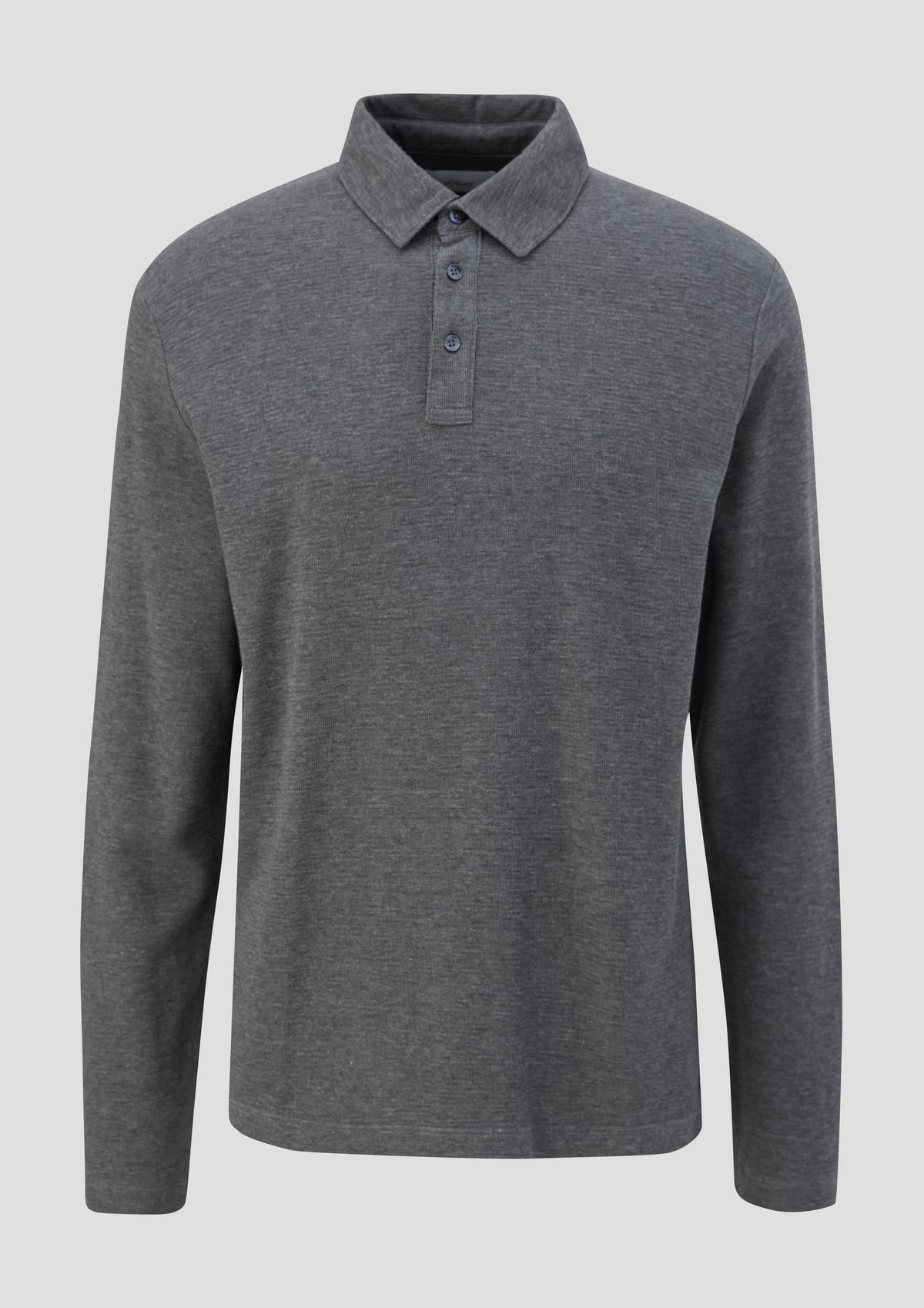 s.Oliver Long sleeve top with a polo collar