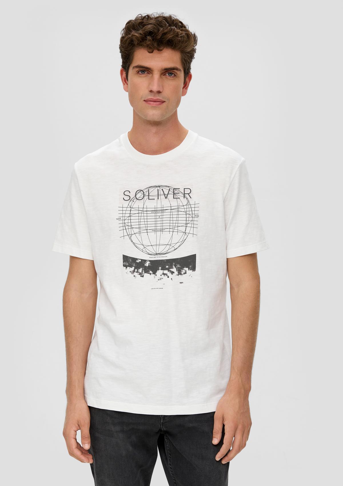 s.Oliver Katoenen shirt met slubstructuur