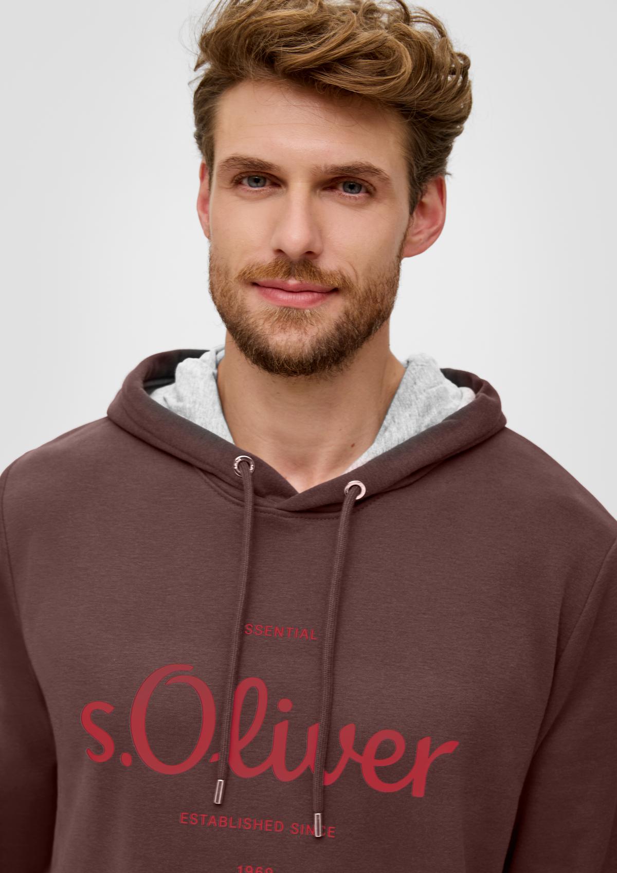 s.Oliver Logo-hoodie van sweatstof