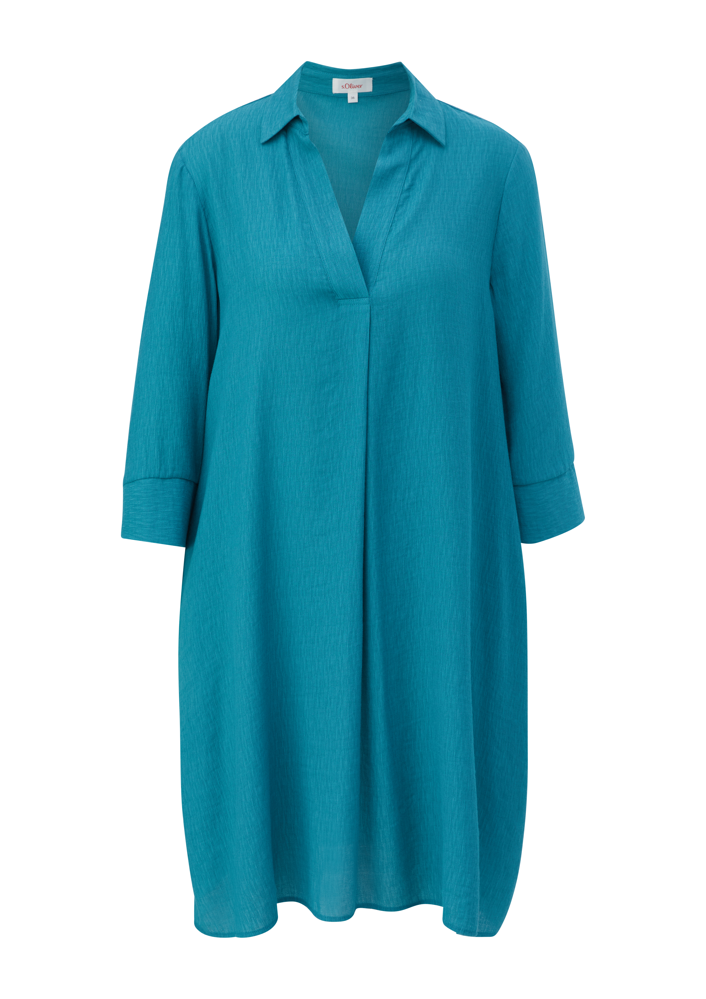 s.Oliver - Blusenkleid aus Viskosemix, Damen, Blau