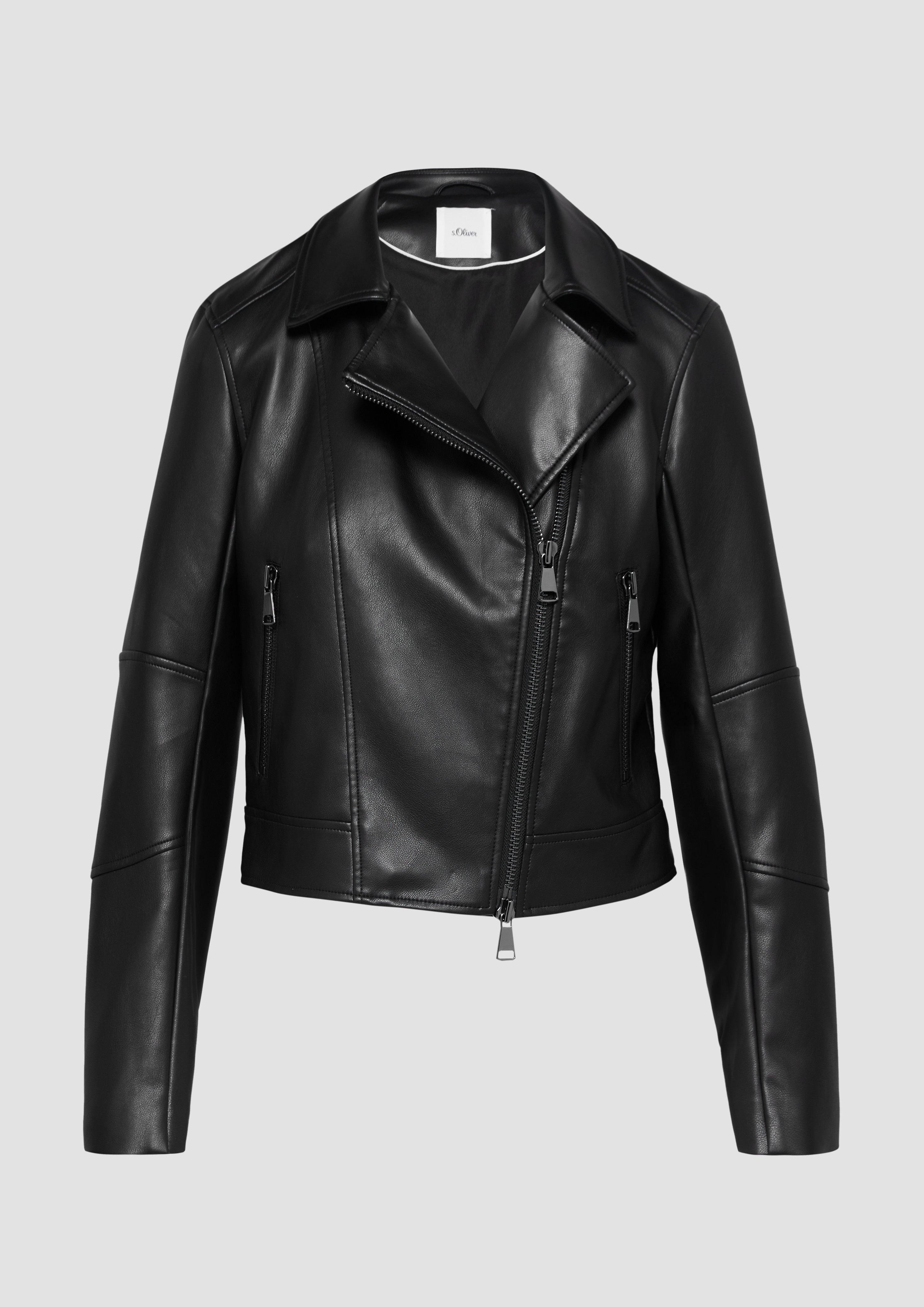 s.Oliver - Jacke im Biker-Stil, Damen, schwarz