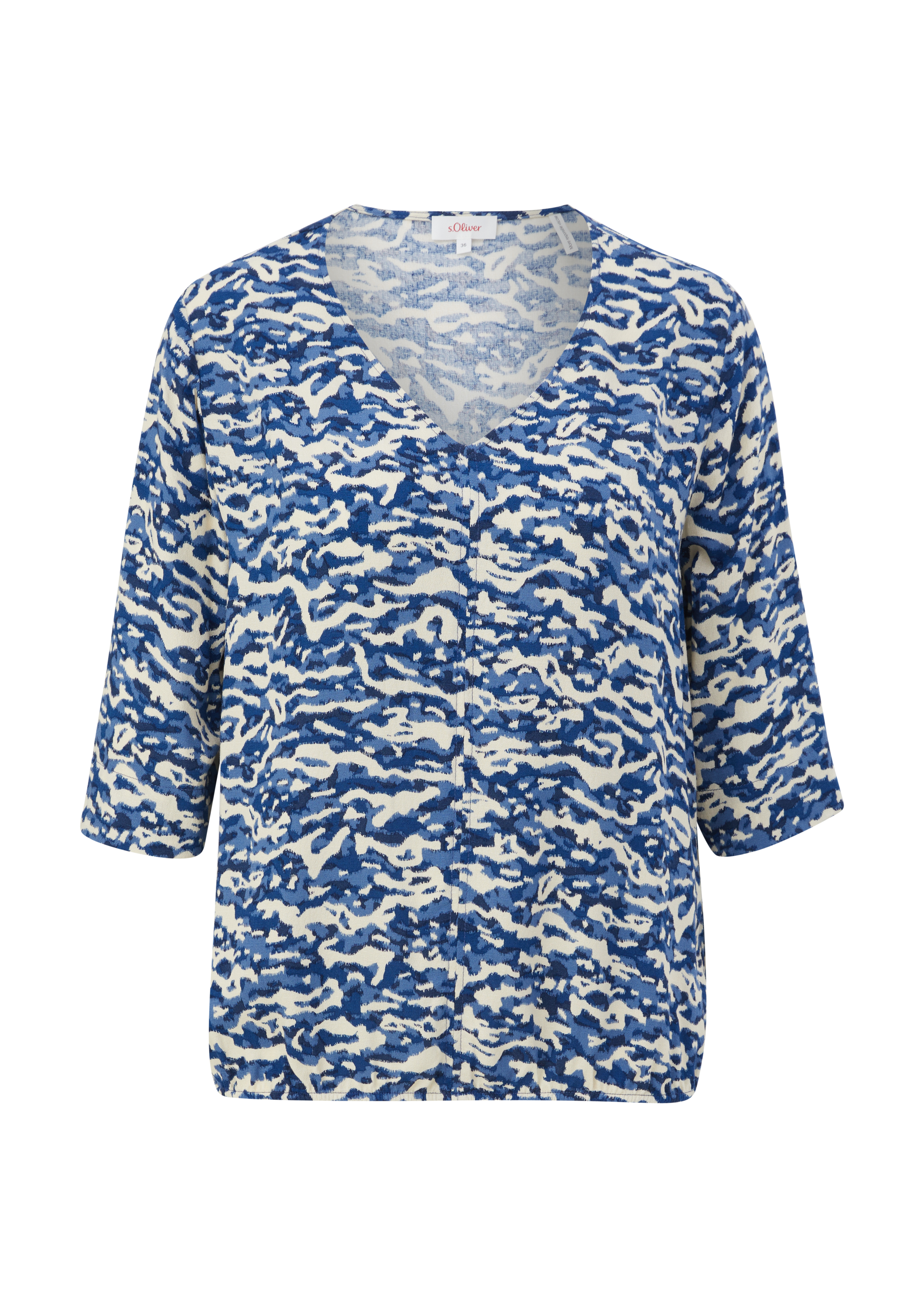 s.Oliver - Blusenshirt aus Viskose, Damen, blau