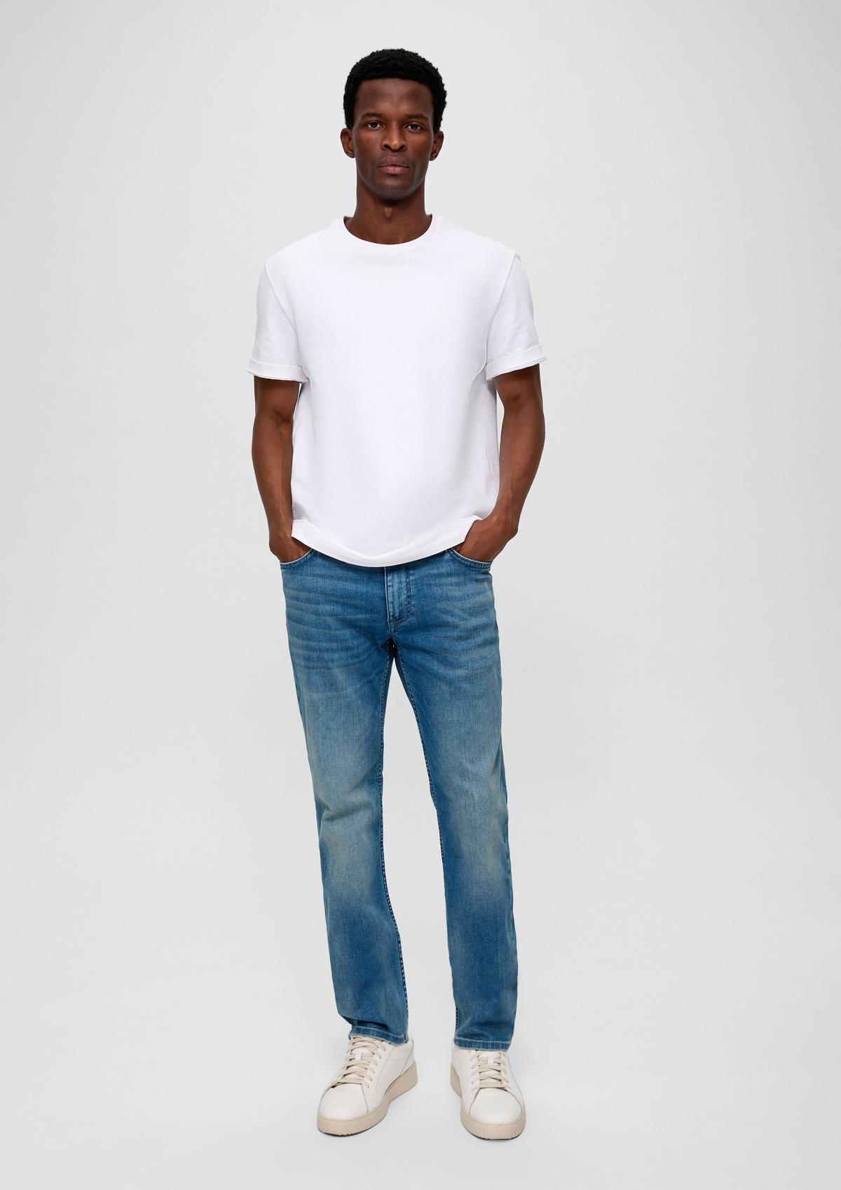 s.Oliver Džínsy Keith / Slim Fit / Mid Rise / Straight Leg / Label Patch