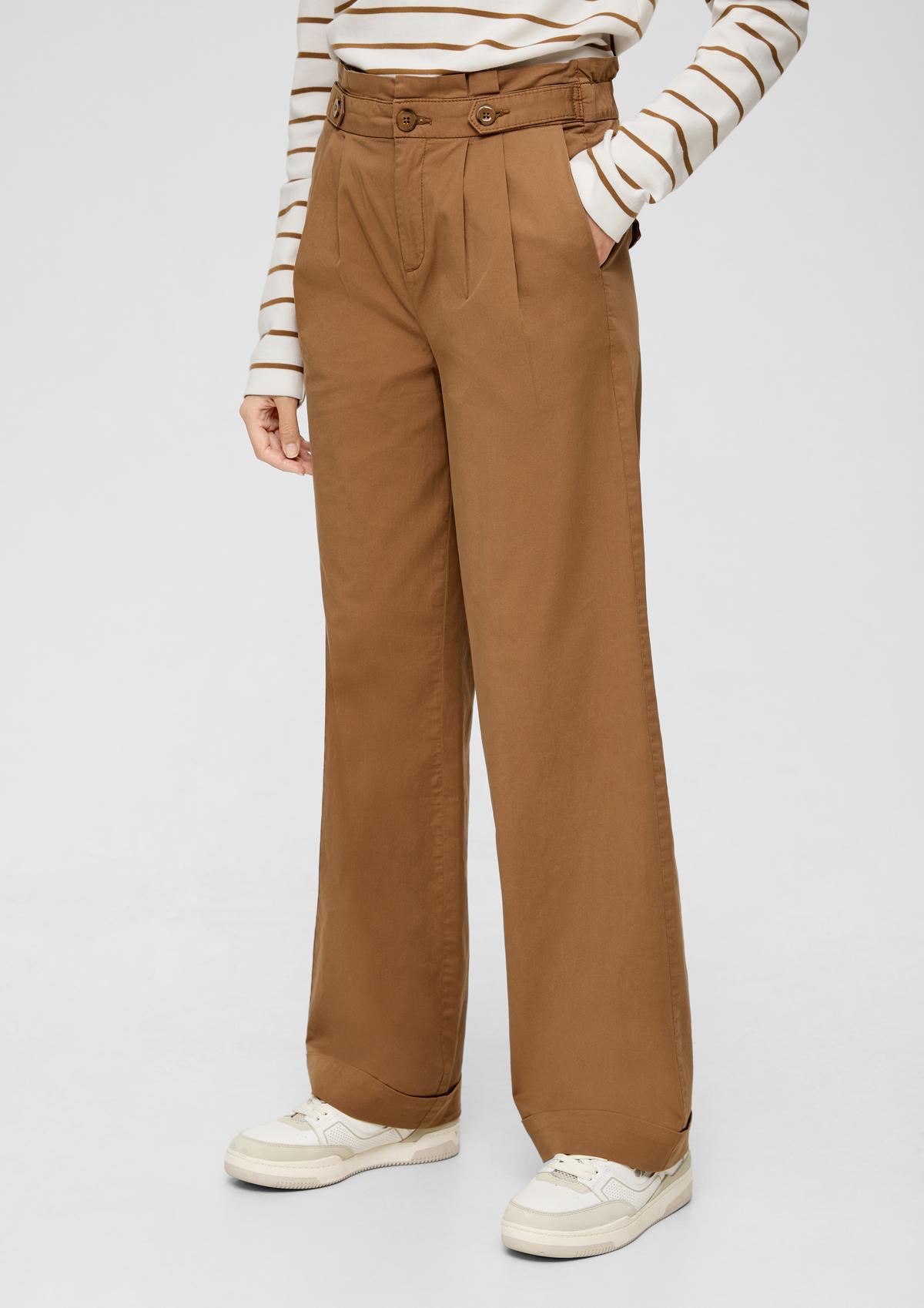 s.Oliver Regular fit: Twill trousers with waist pleats