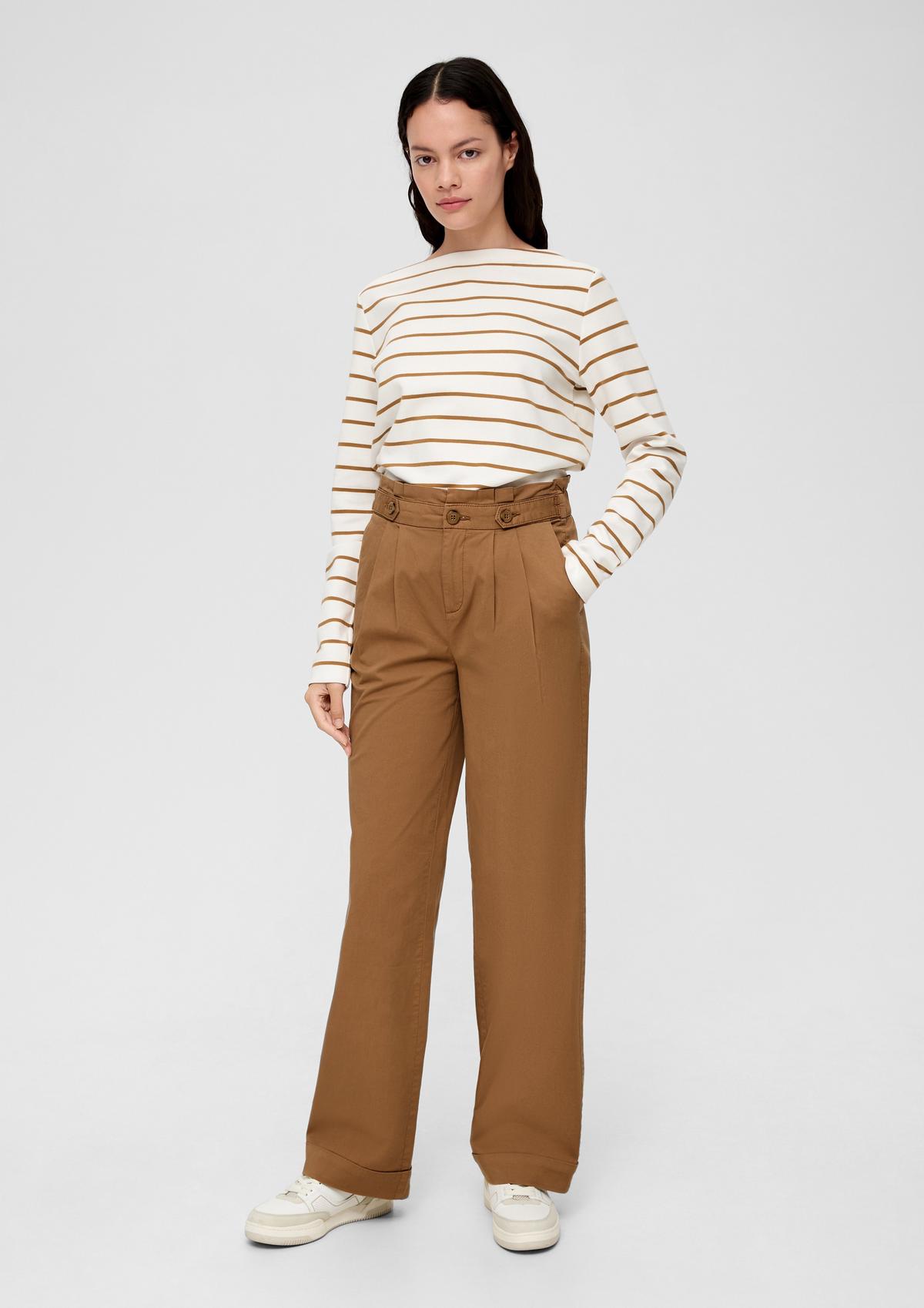 Regular fit: Twill trousers with waist pleats