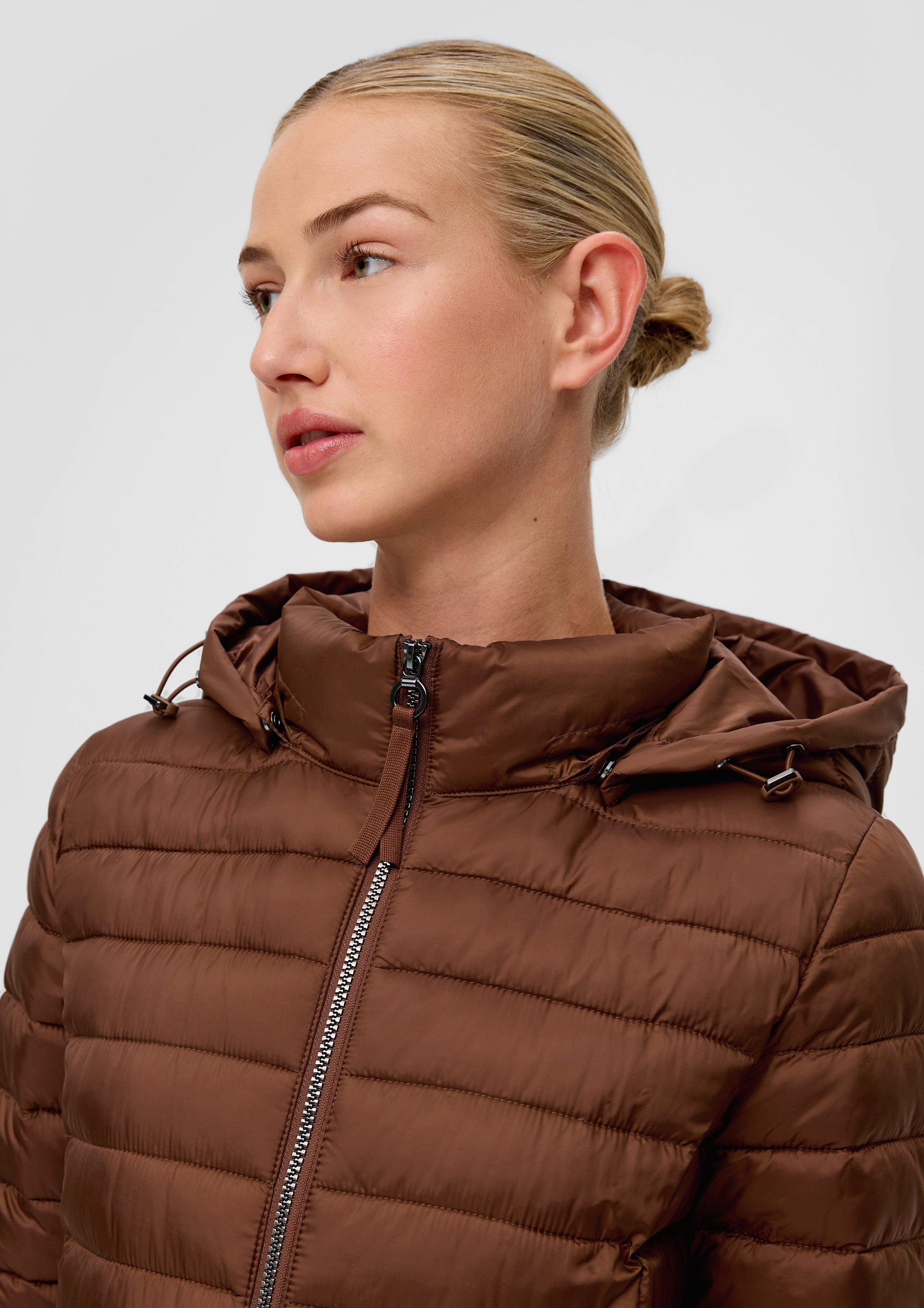 Quilted coat with detachable hood - offwhite | s.Oliver