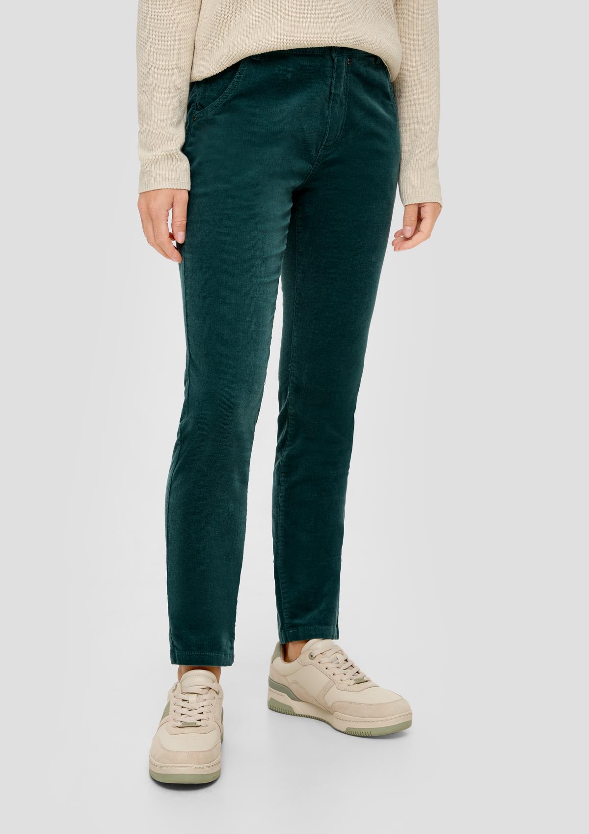 Slim fit: trousers made of stretch cotton - navy