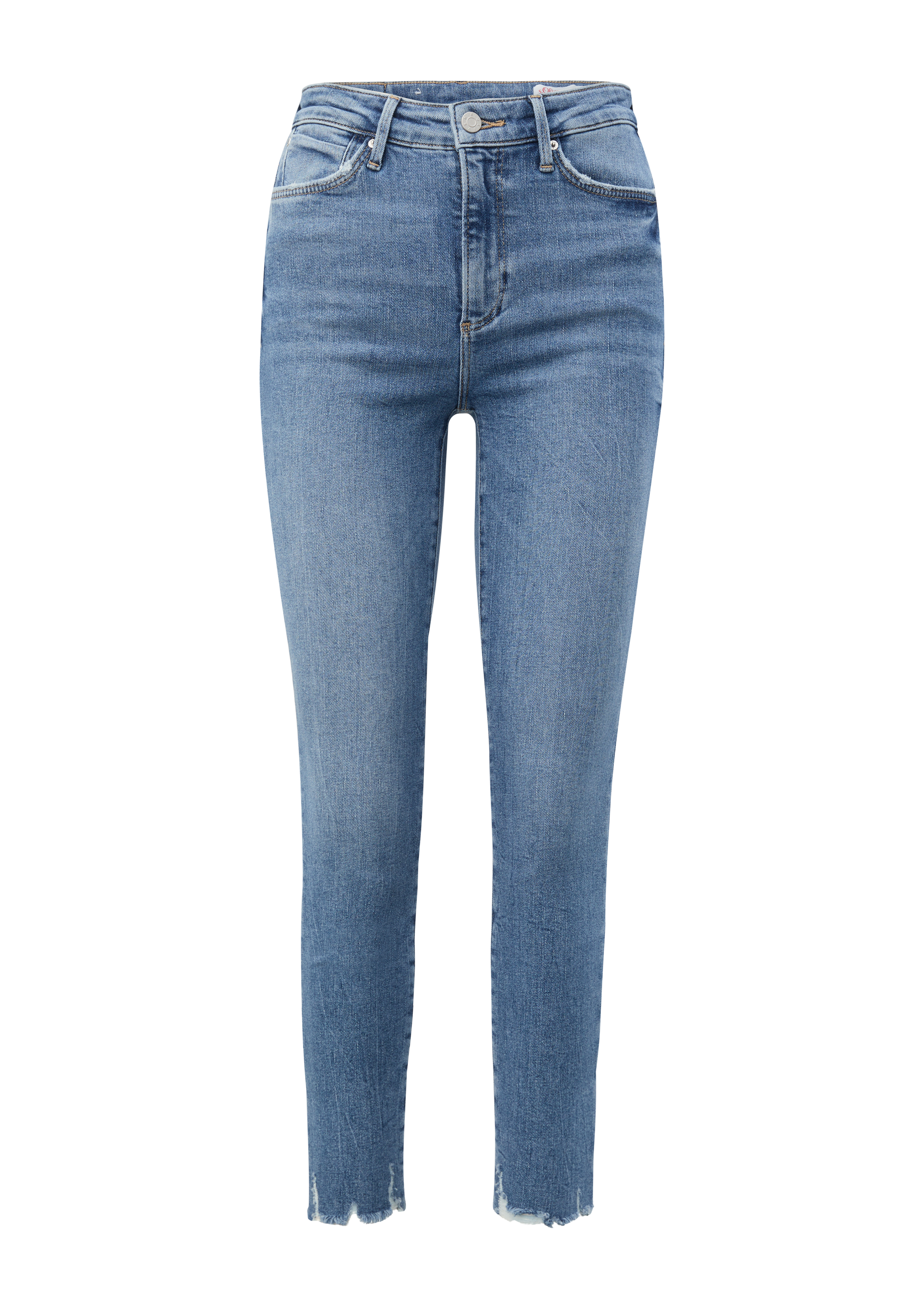 s.Oliver - Ankle-Jeans Izabell / Skinny Fit / Mid Rise / Skinny Leg / Baumwollstretch, Damen, blau