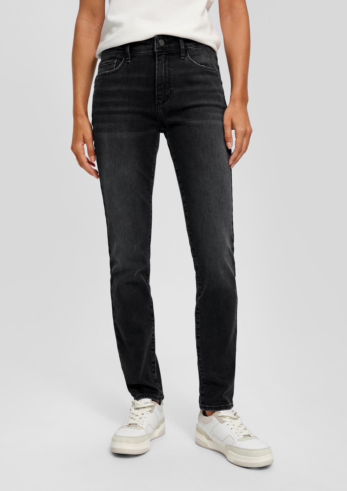 s.Oliver Jeans hlače Betsy/kroj Slim Fit/Mid Rise/Slim Leg/bombažni streč