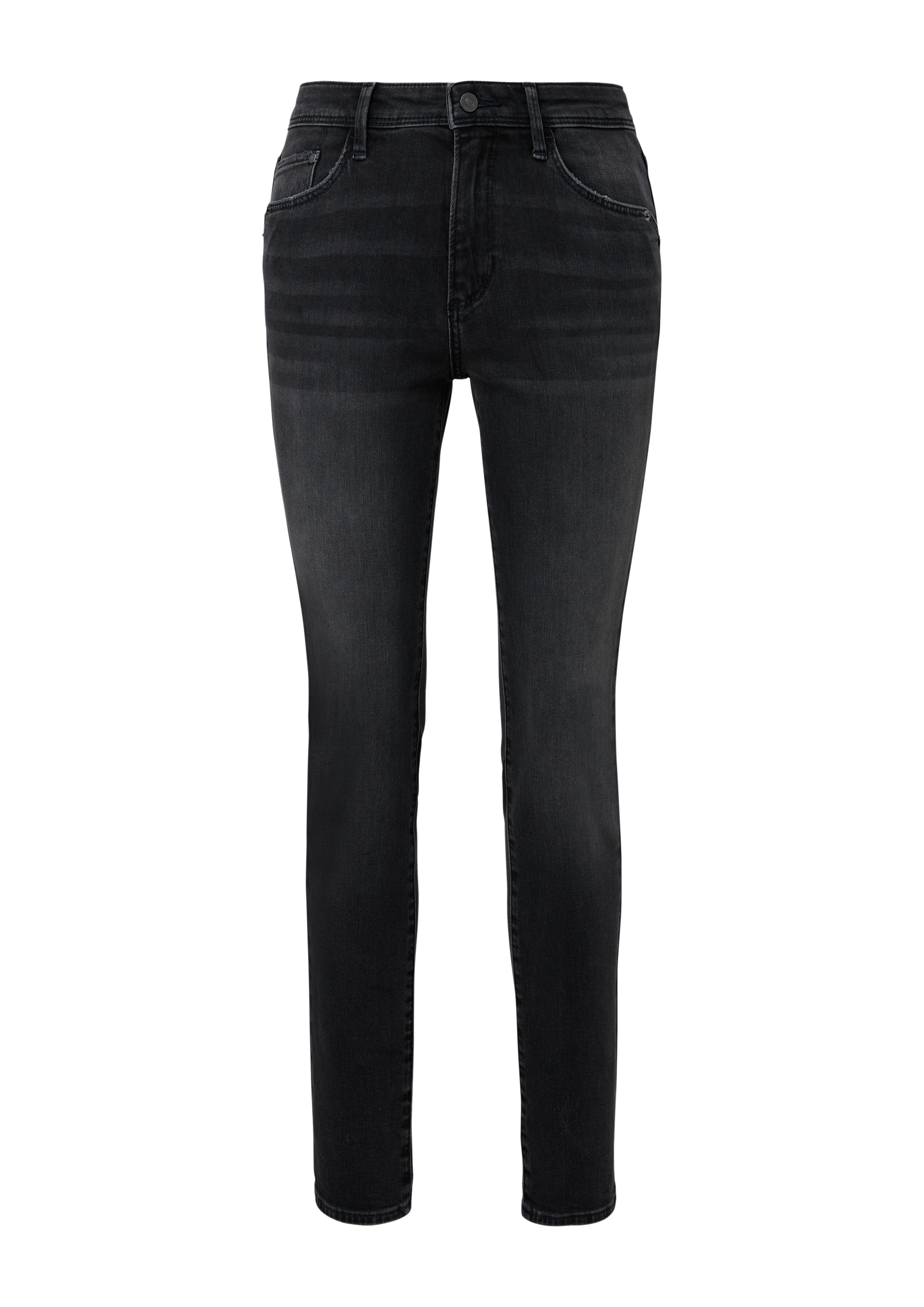 s.Oliver - Jeans Betsy / Slim Fit / Mid Rise / Slim Leg / Baumwollstretch, Damen, grau