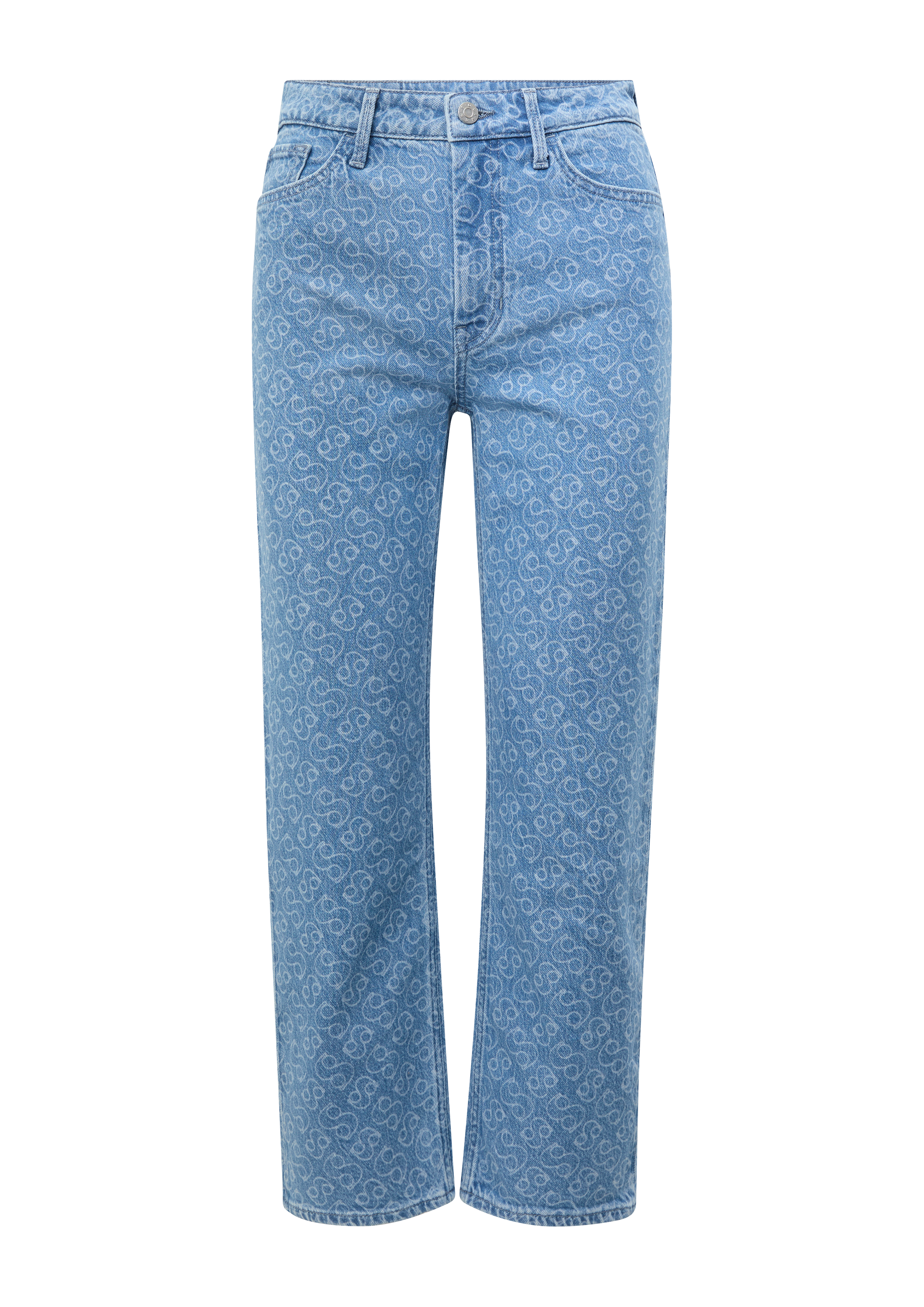 s.Oliver - Cropped-Jeans Karolin / Regular Fit / High Rise / Straight Leg, Damen, blau