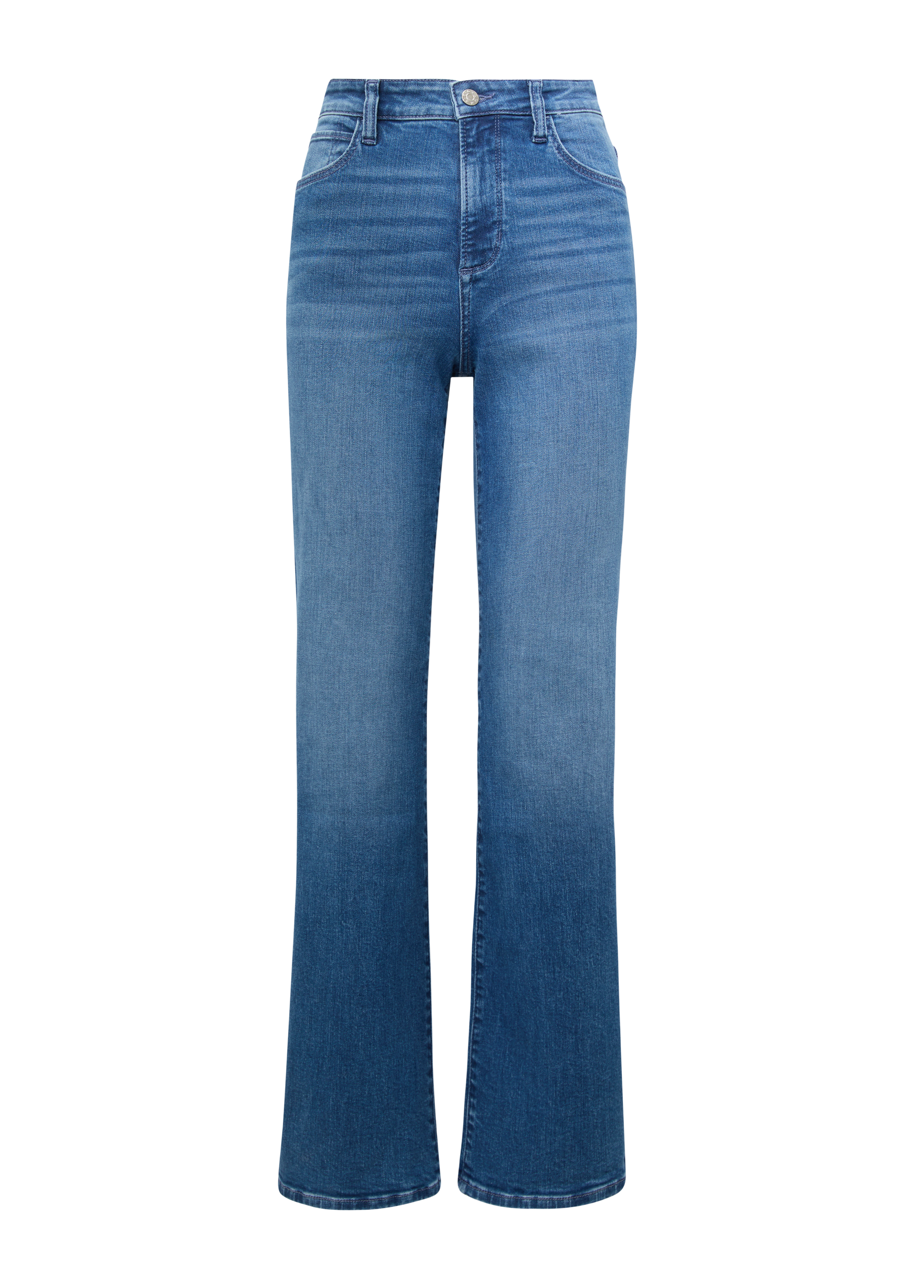 s.Oliver - Jeans Selina / Slim Fit / High Rise / Flared Leg, Damen, blau