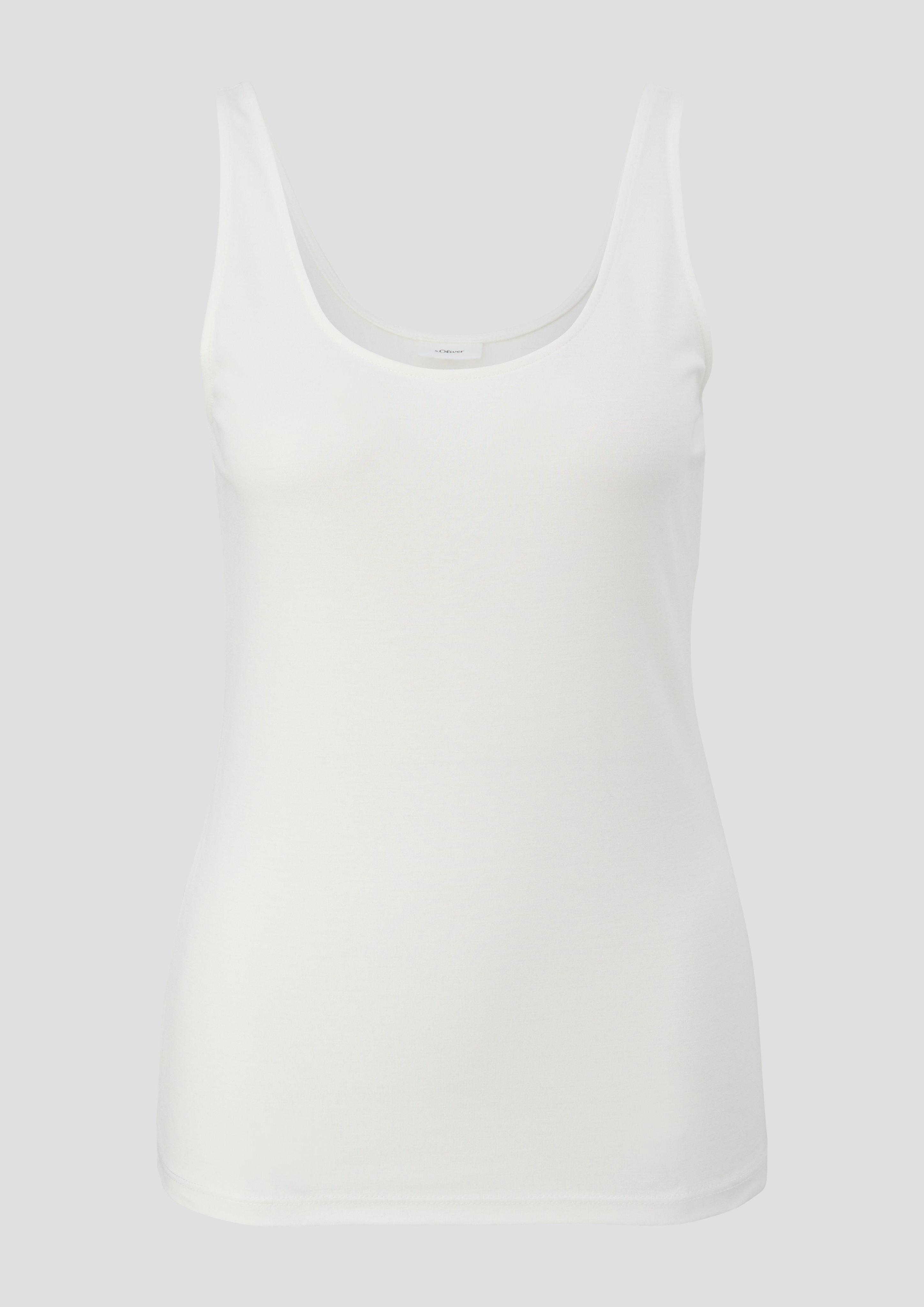 s.Oliver - Top aus Viskose, Damen, creme