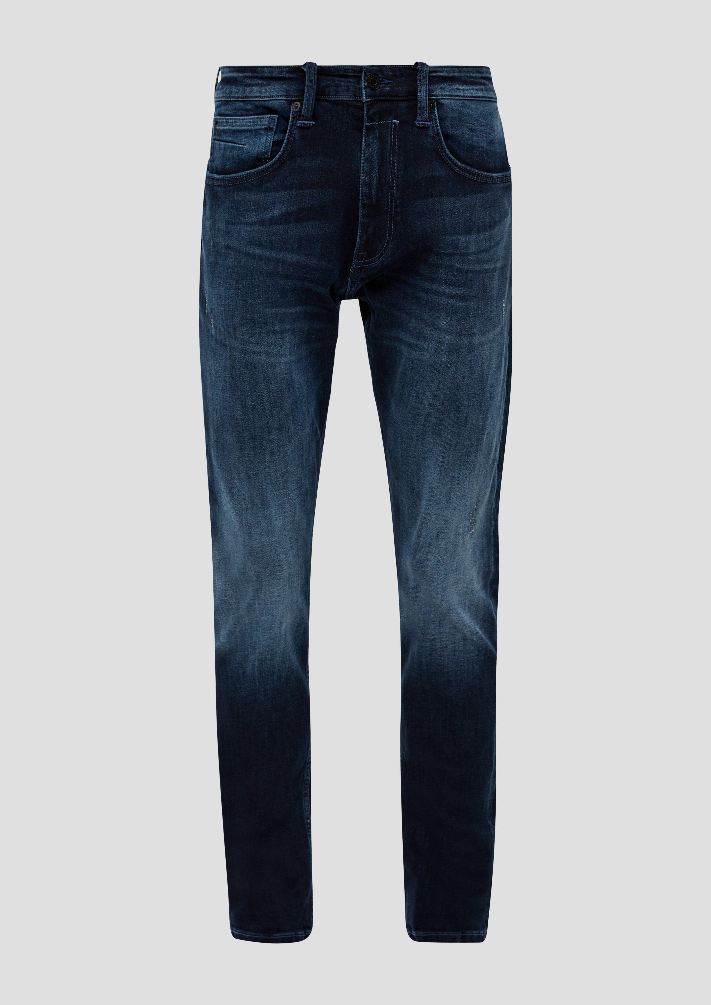 s.Oliver - Jeans / Regular Fit / Mid Rise / Tapered Leg / 5-Pocket-Stil, Herren, blau