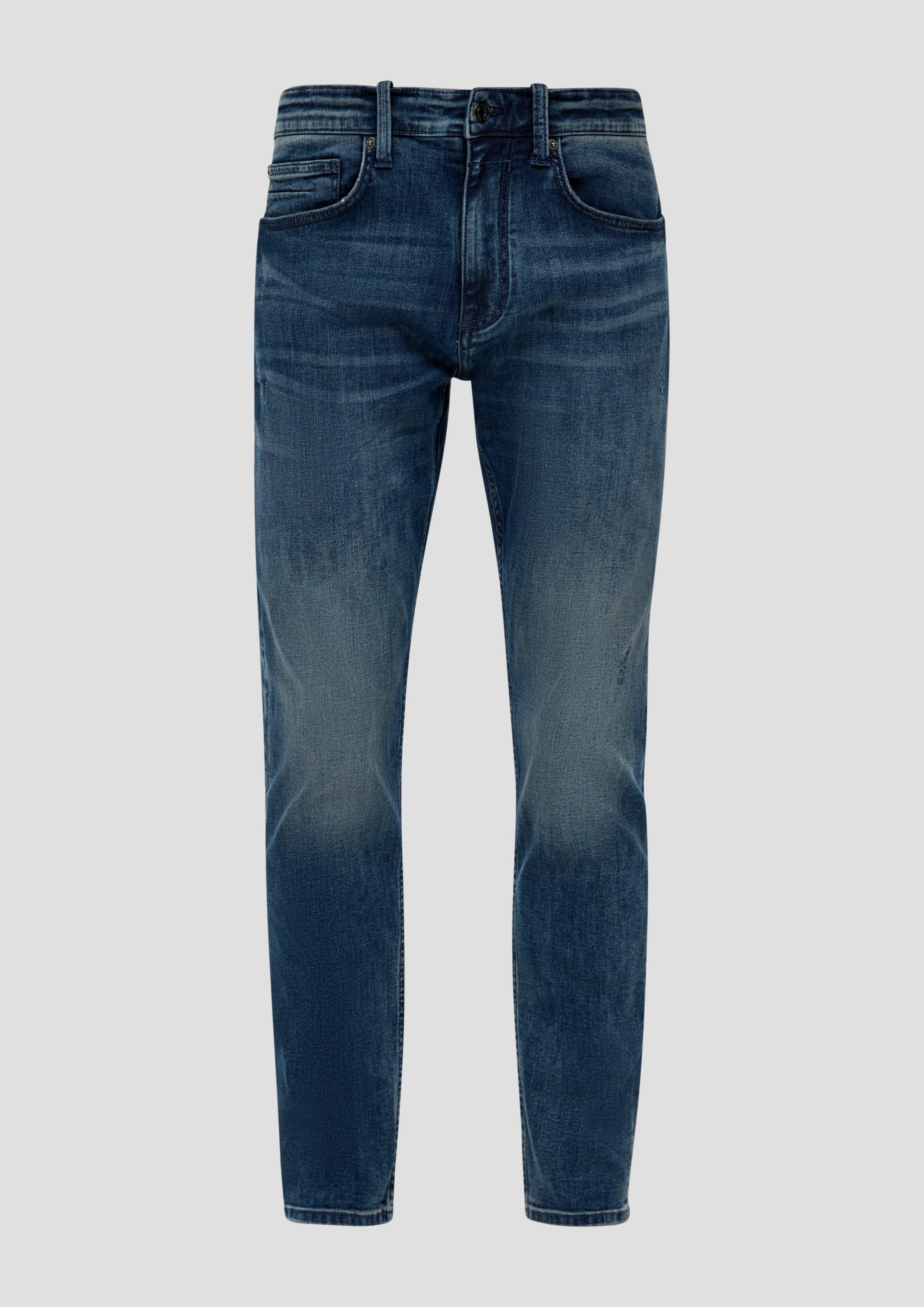 s.Oliver - Jeans / Regular Fit / Mid Rise / Tapered Leg / 5-Pocket-Stil, Herren, blau