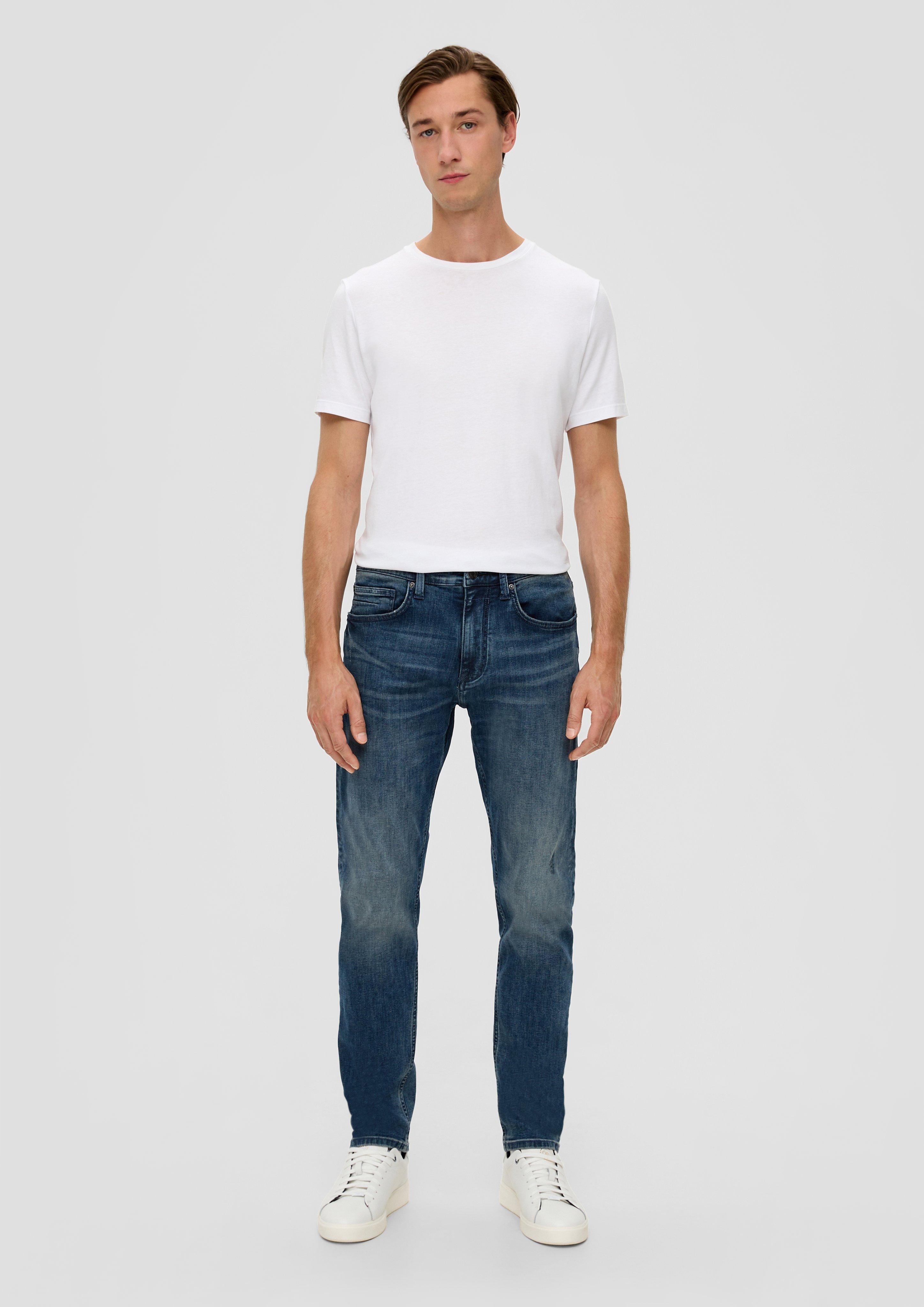 Jeans / Mid Fit Regular deep / / 5-Pocket Tapered / - Rise blue Leg Style