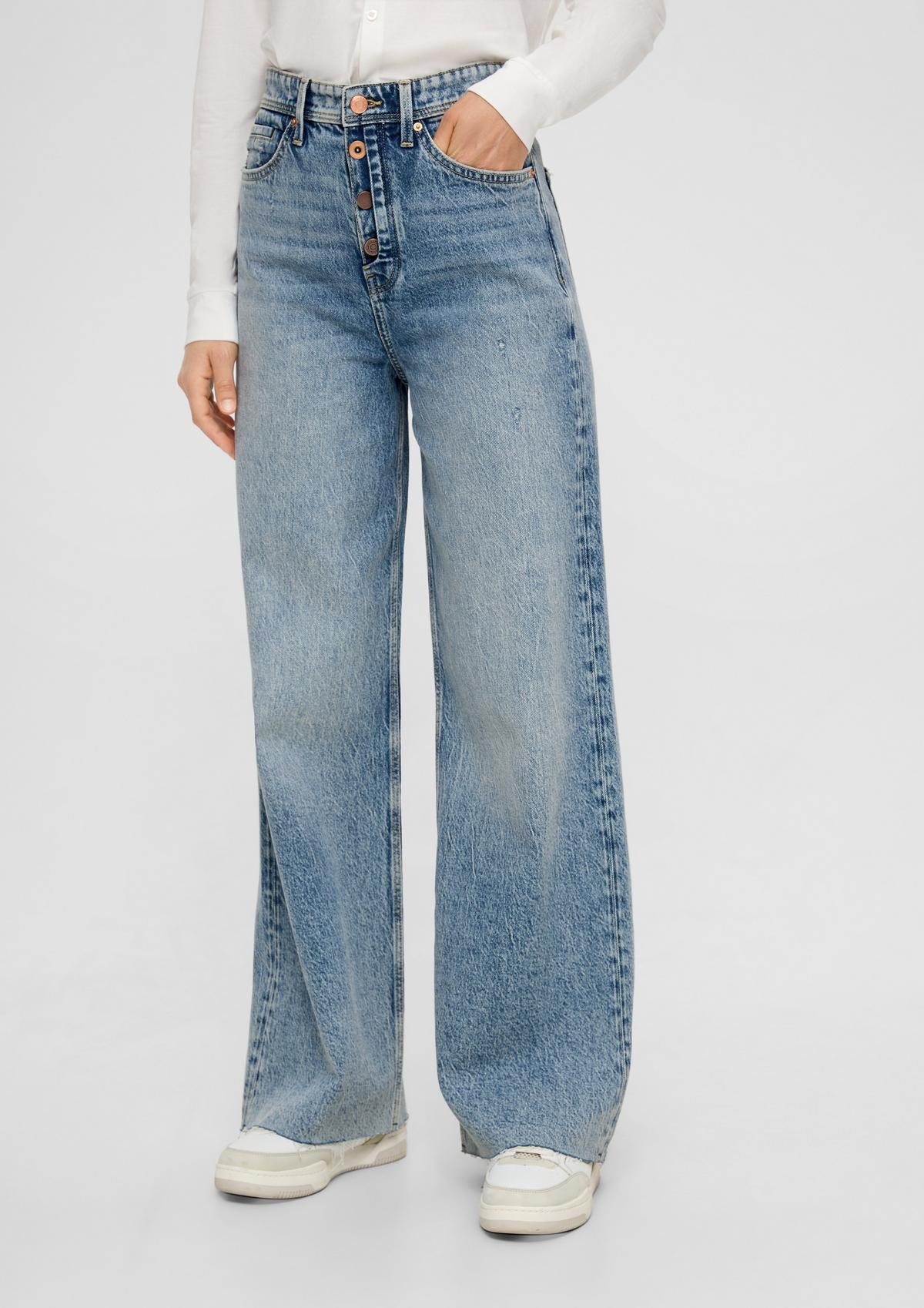 Suri jeans / regular fit / high rise / wide leg - blue | s.Oliver
