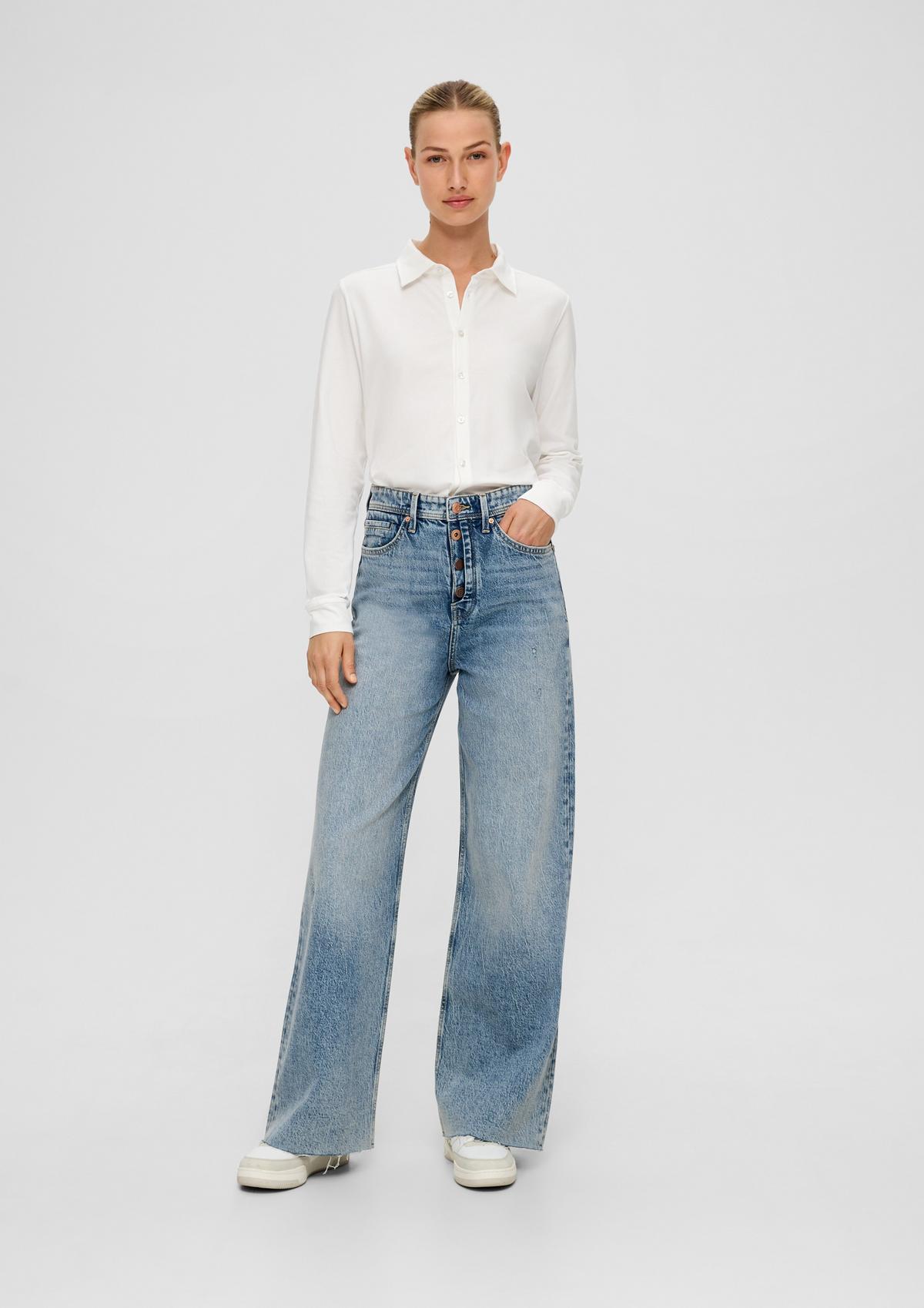 Suri jeans / regular fit / high rise / wide leg - blue | s.Oliver