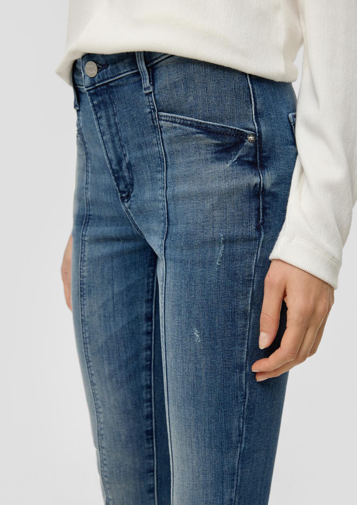 s.Oliver Jeans hlače / kroj Skinny Fit / High Rise / oprijete hlačnice