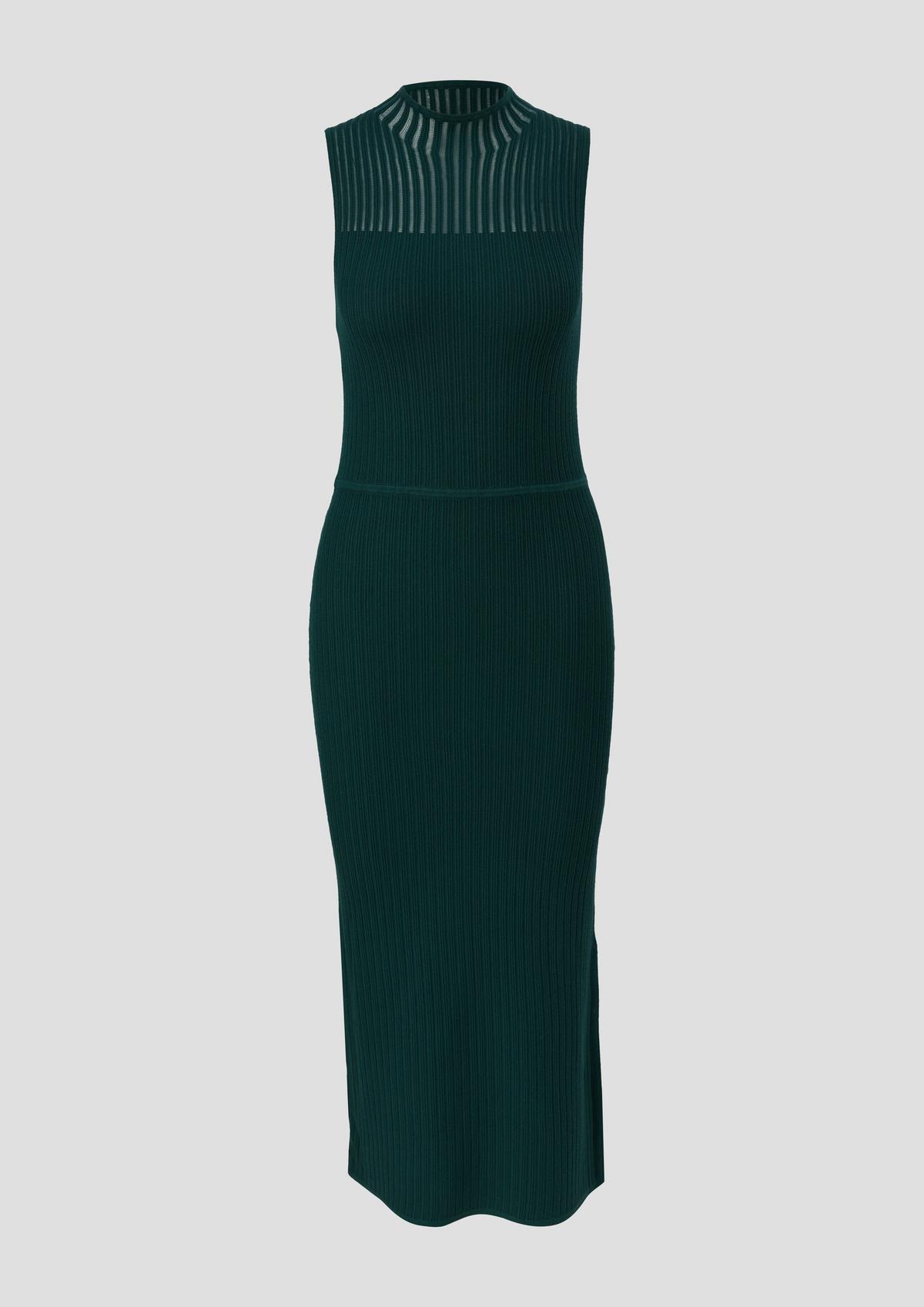s.Oliver Ribgebreide midi-jurk van een viscosemix