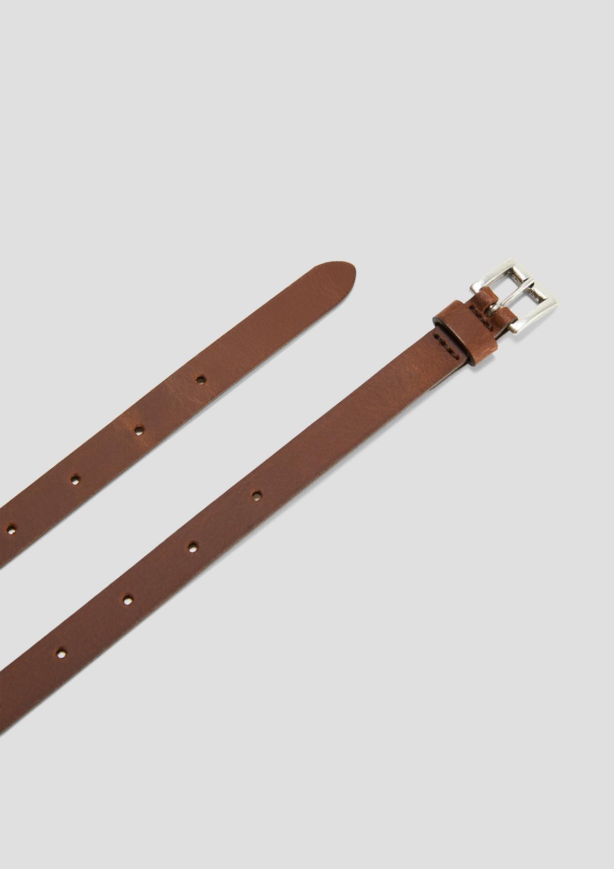 s.Oliver Leather belt with a pin buckle