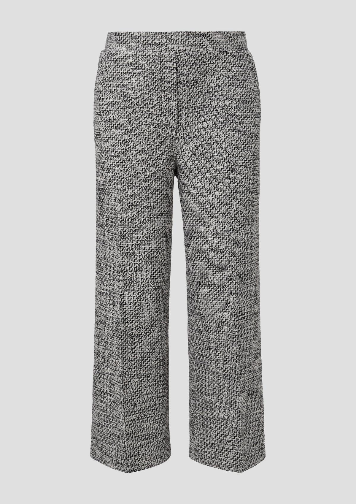 s.Oliver Regular fit: culottes with a patterned texture