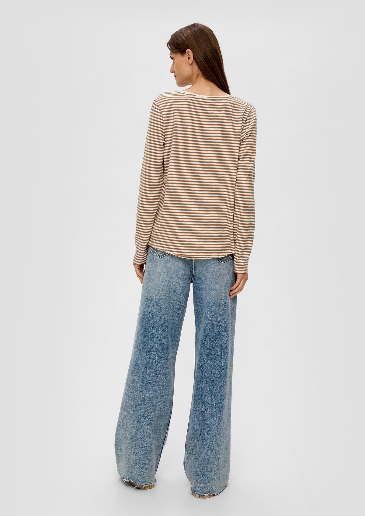 s.Oliver Striped long sleeve top with a rolled hem