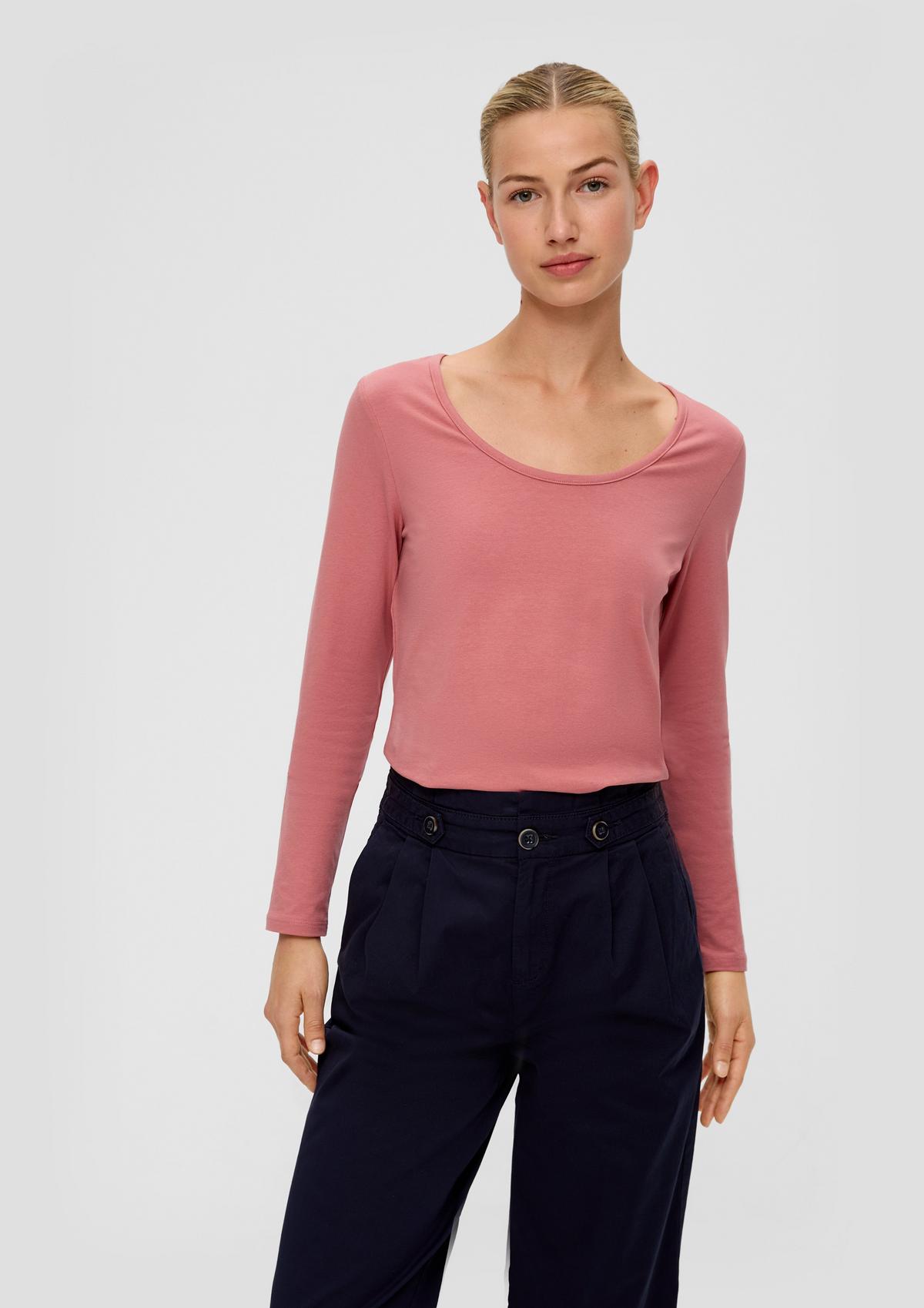 Long sleeve top made of stretch cotton