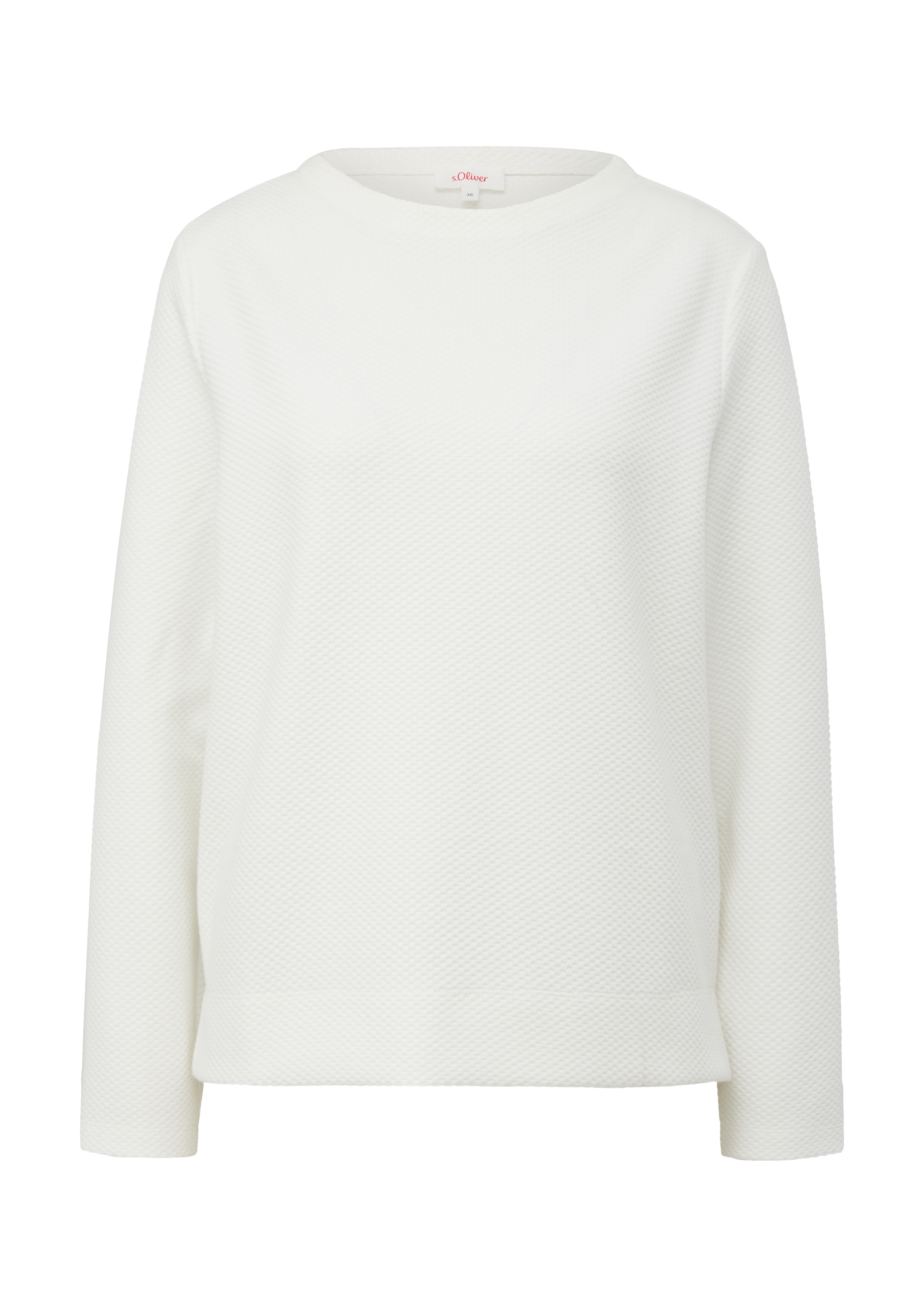 s.Oliver - Jacquard-Pullover aus Viskosemix, Damen, creme