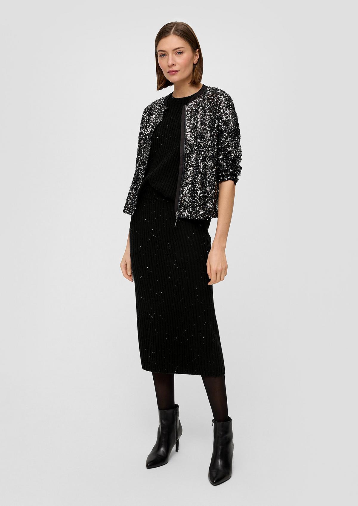 s.Oliver Midi skirt with pretty sequins