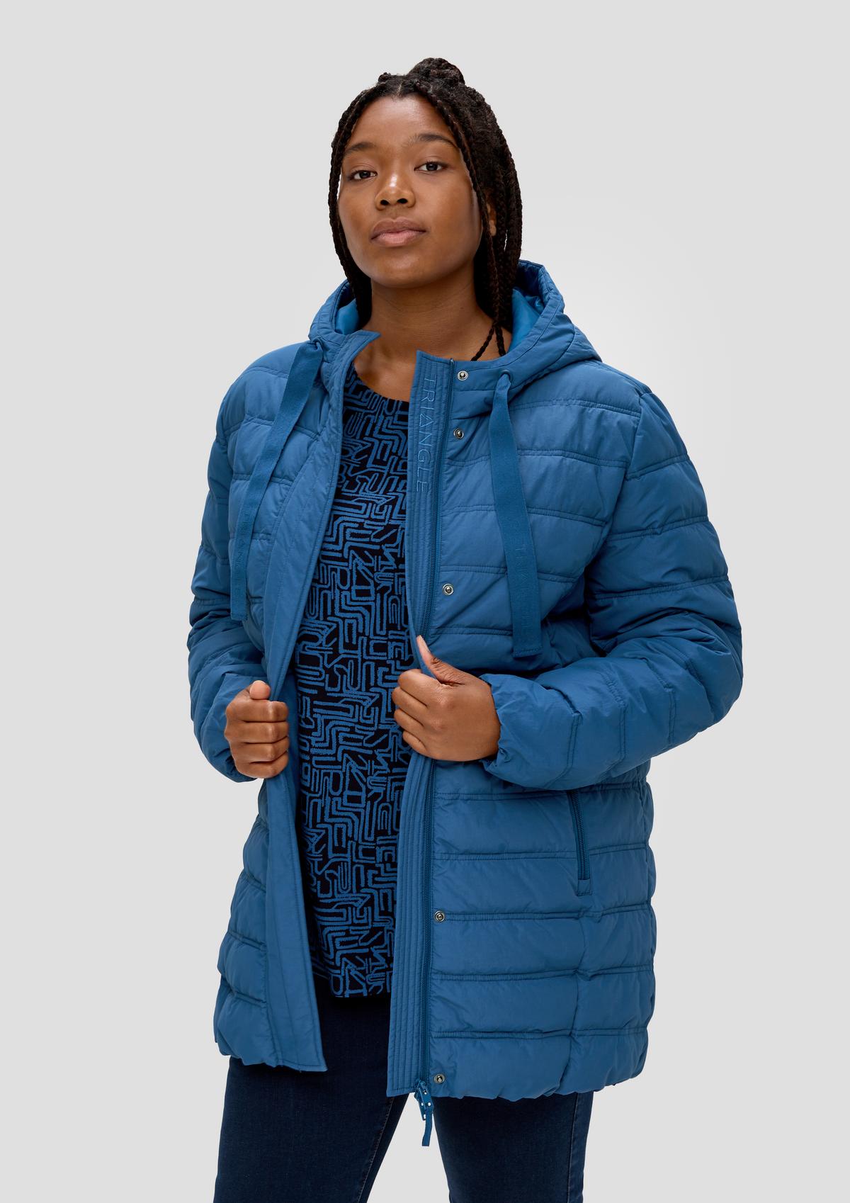 Quilted jacket with a crinkled texture