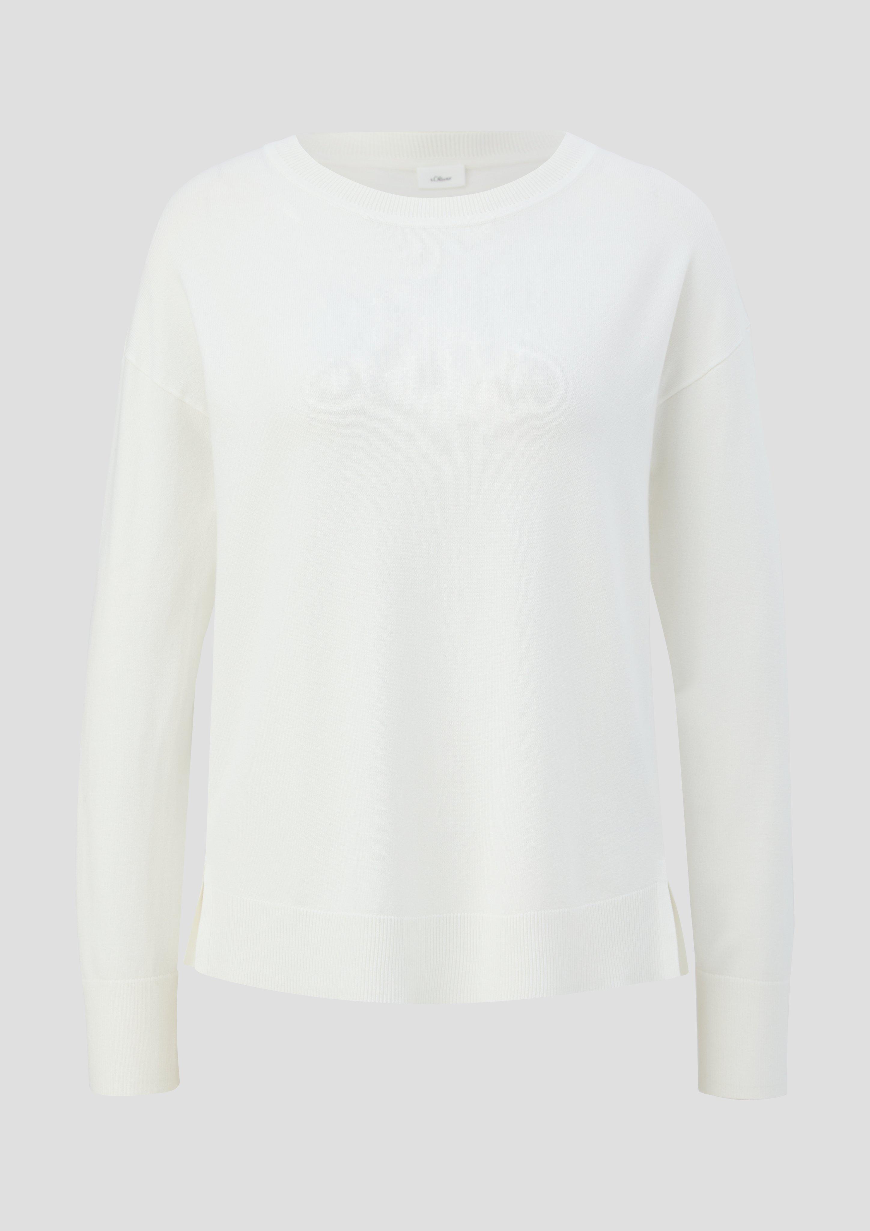 s.Oliver - Leichter Pullover aus Viskosemix, Damen, creme