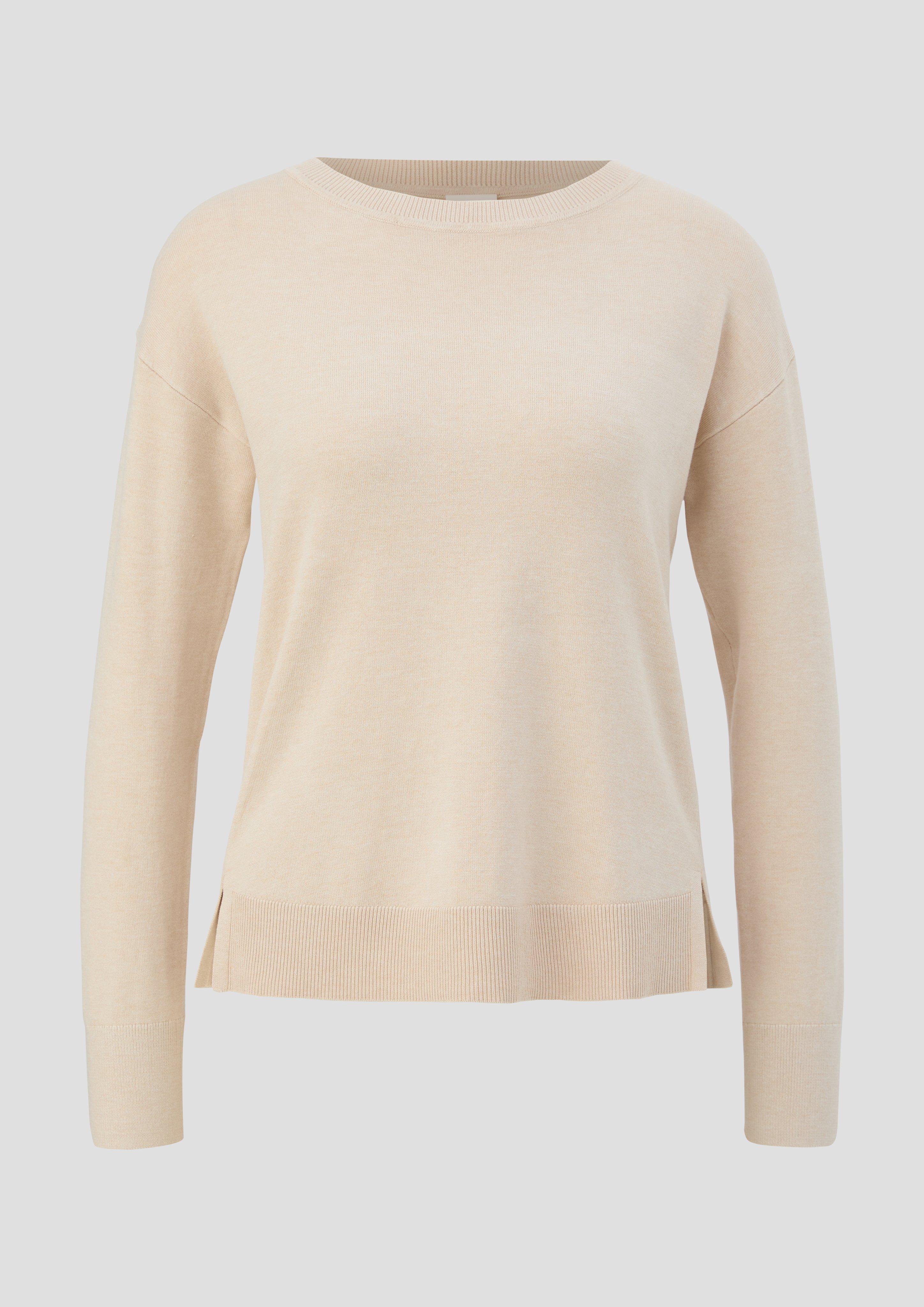 s.Oliver - Leichter Pullover aus Viskosemix, Damen, Beige