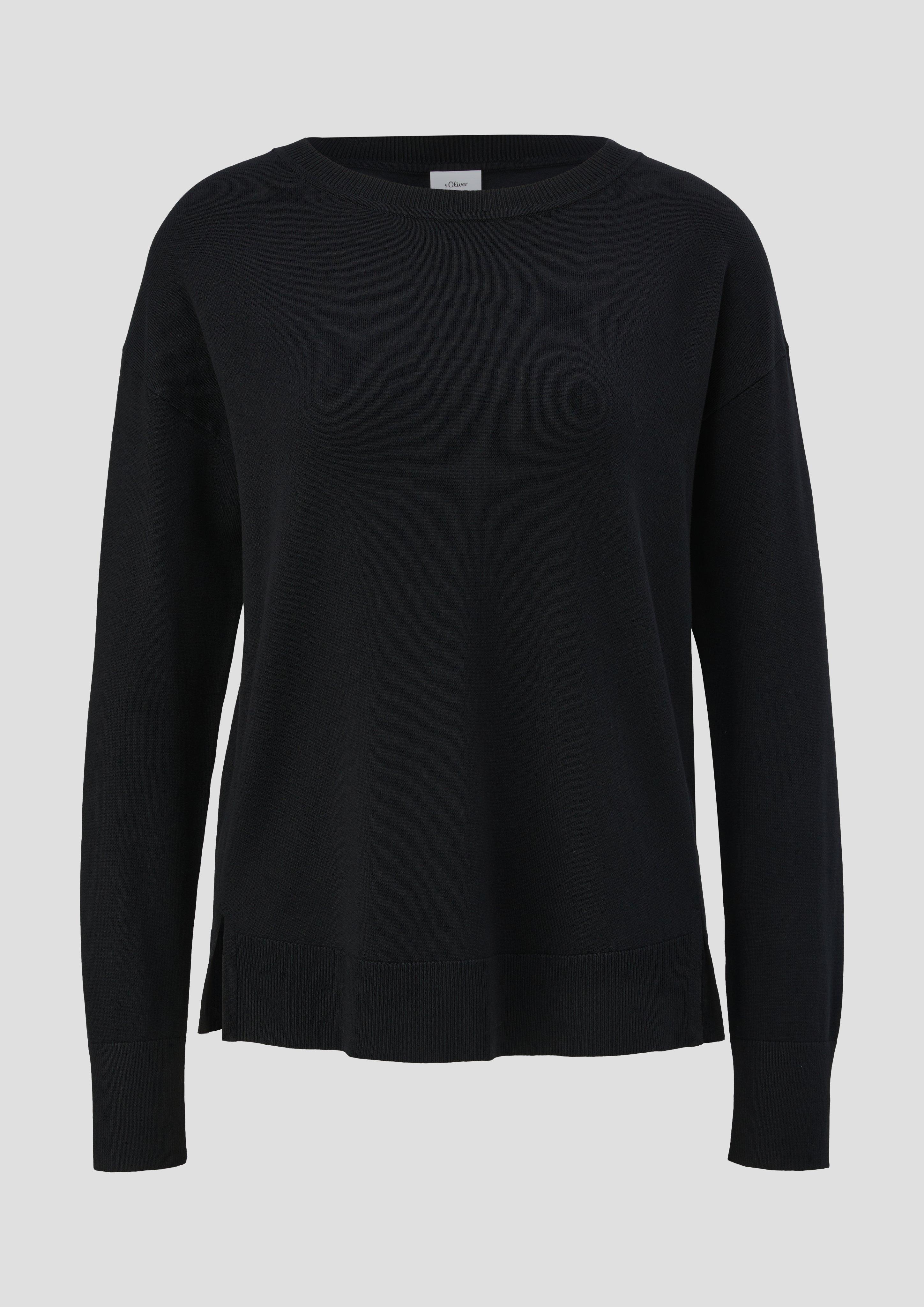 s.Oliver - Leichter Pullover aus Viskosemix, Damen, schwarz