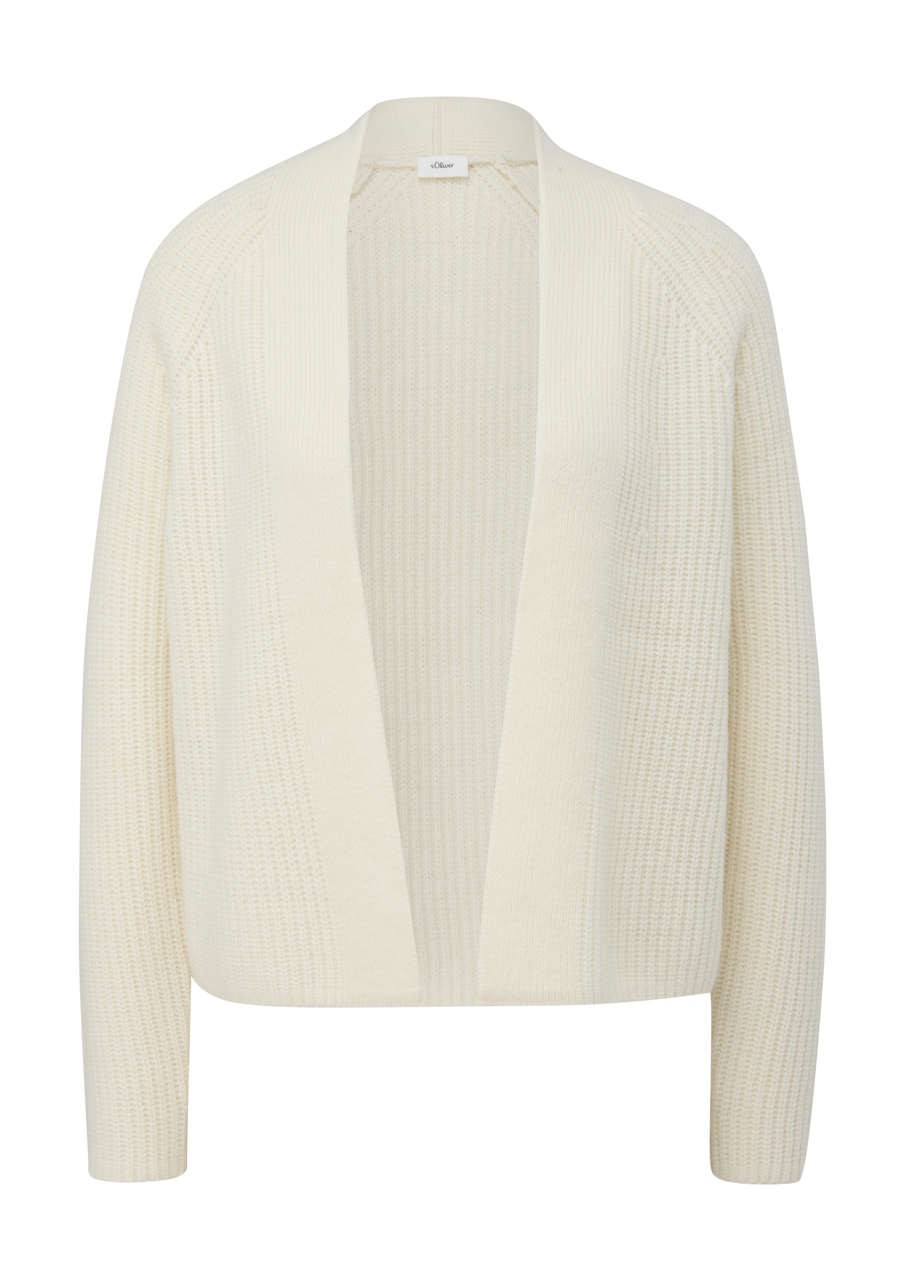 s.Oliver - Kurzer Cardigan aus Wollmix, Damen, creme