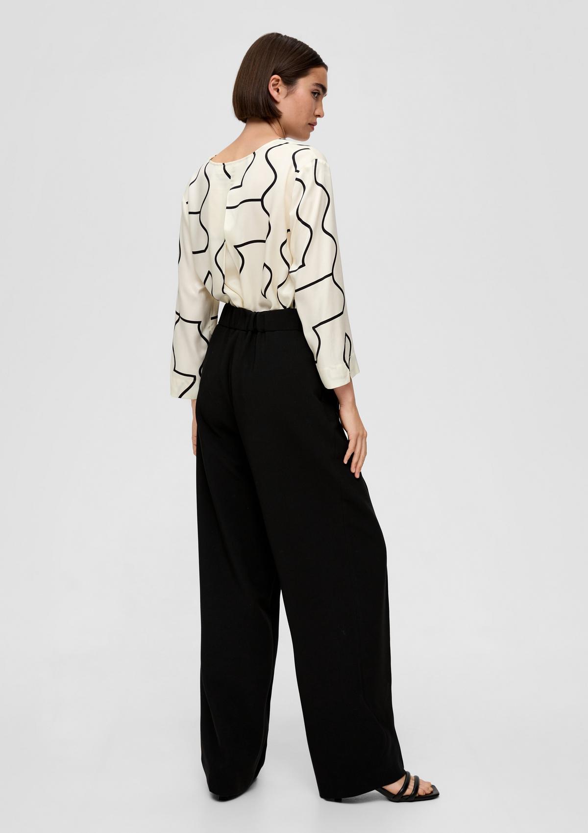 s.Oliver Regular fit: Cloth trousers with decorative stitching